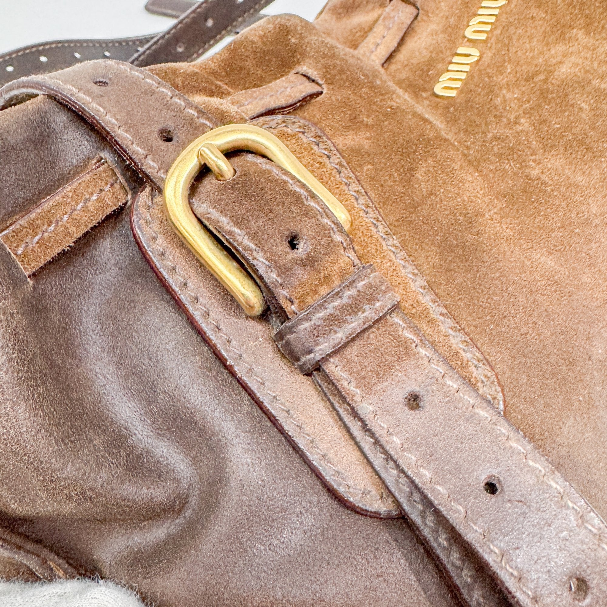 Archive Brown Suede Shoulder Bag