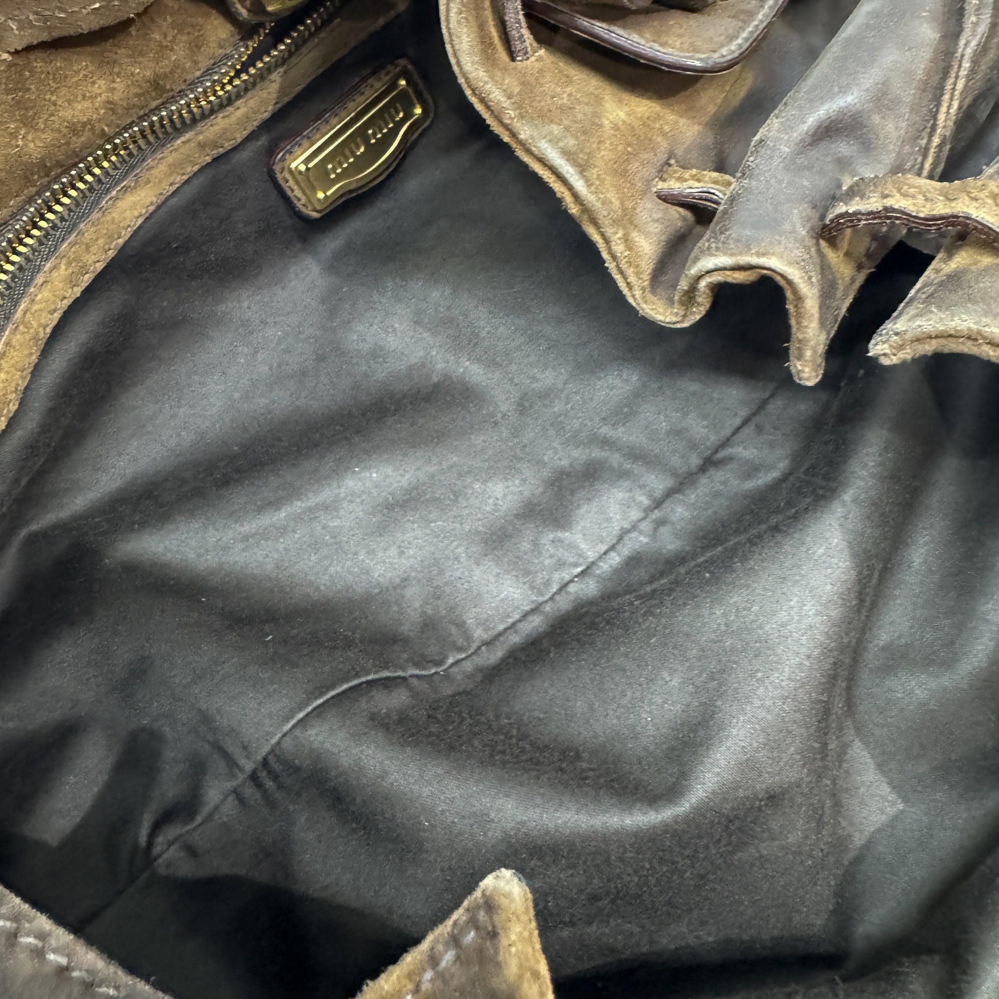 Archive Brown Suede Shoulder Bag