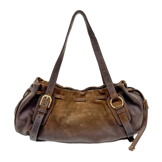 Archive Brown Suede Shoulder Bag