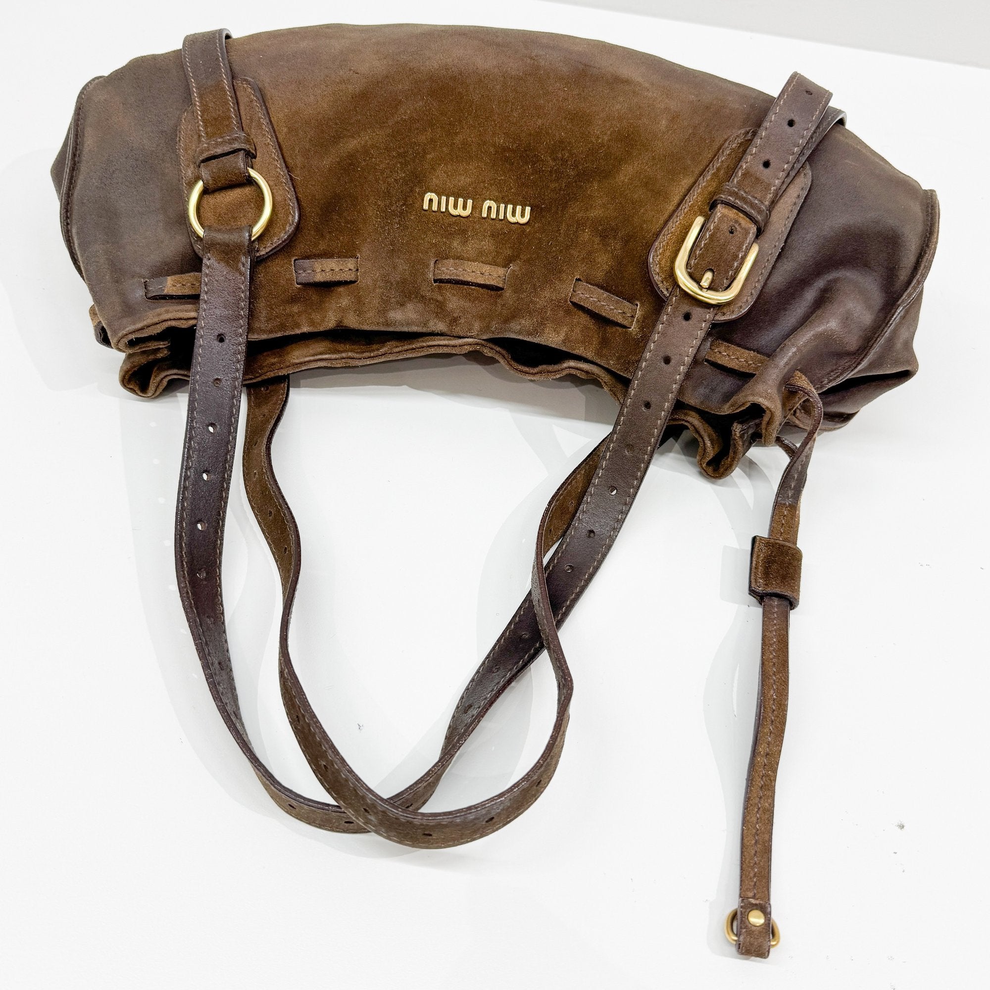 Archive Brown Suede Shoulder Bag