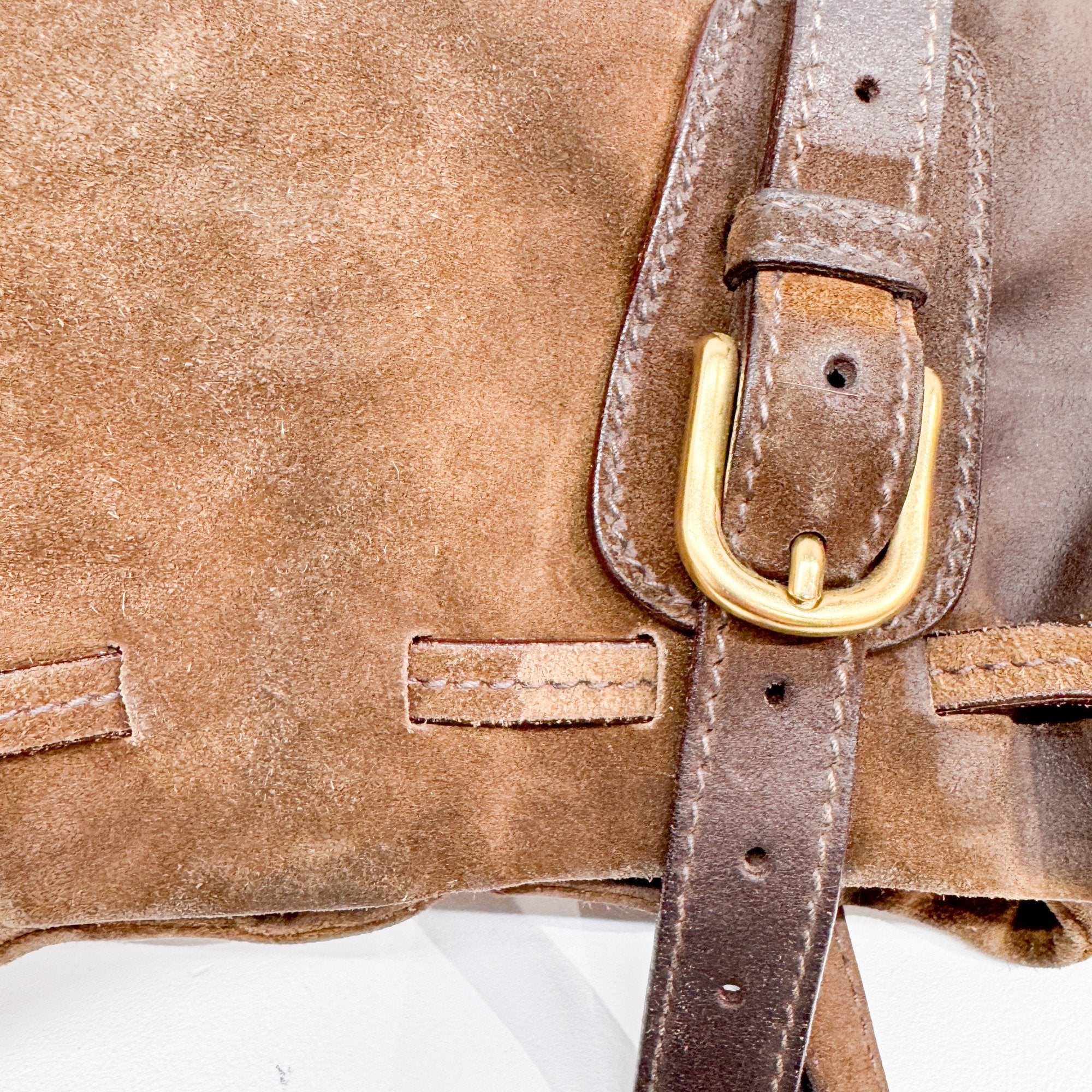 Archive Brown Suede Shoulder Bag