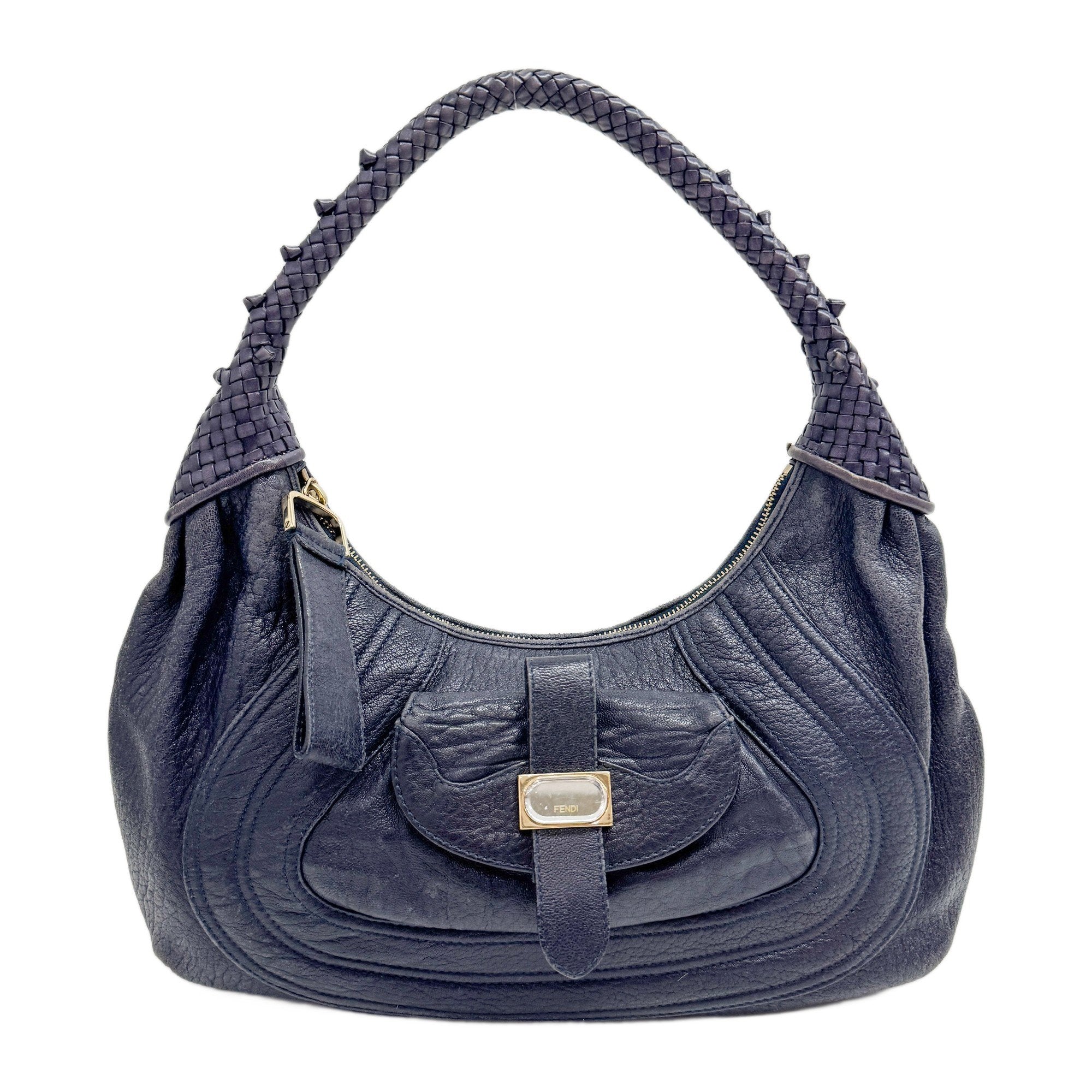Spy Dark Blue Leather Shoulder Bag
