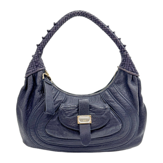 Spy Dark Blue Leather Shoulder Bag