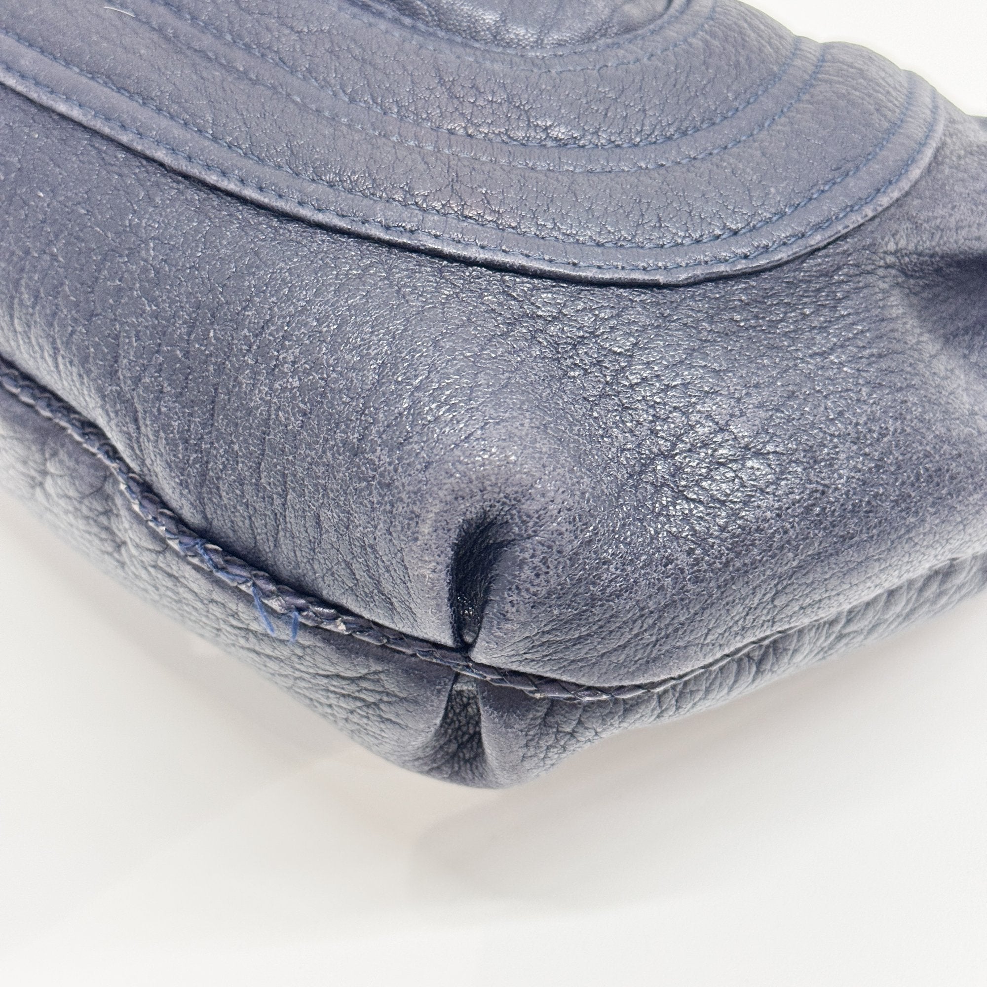 Spy Dark Blue Leather Shoulder Bag