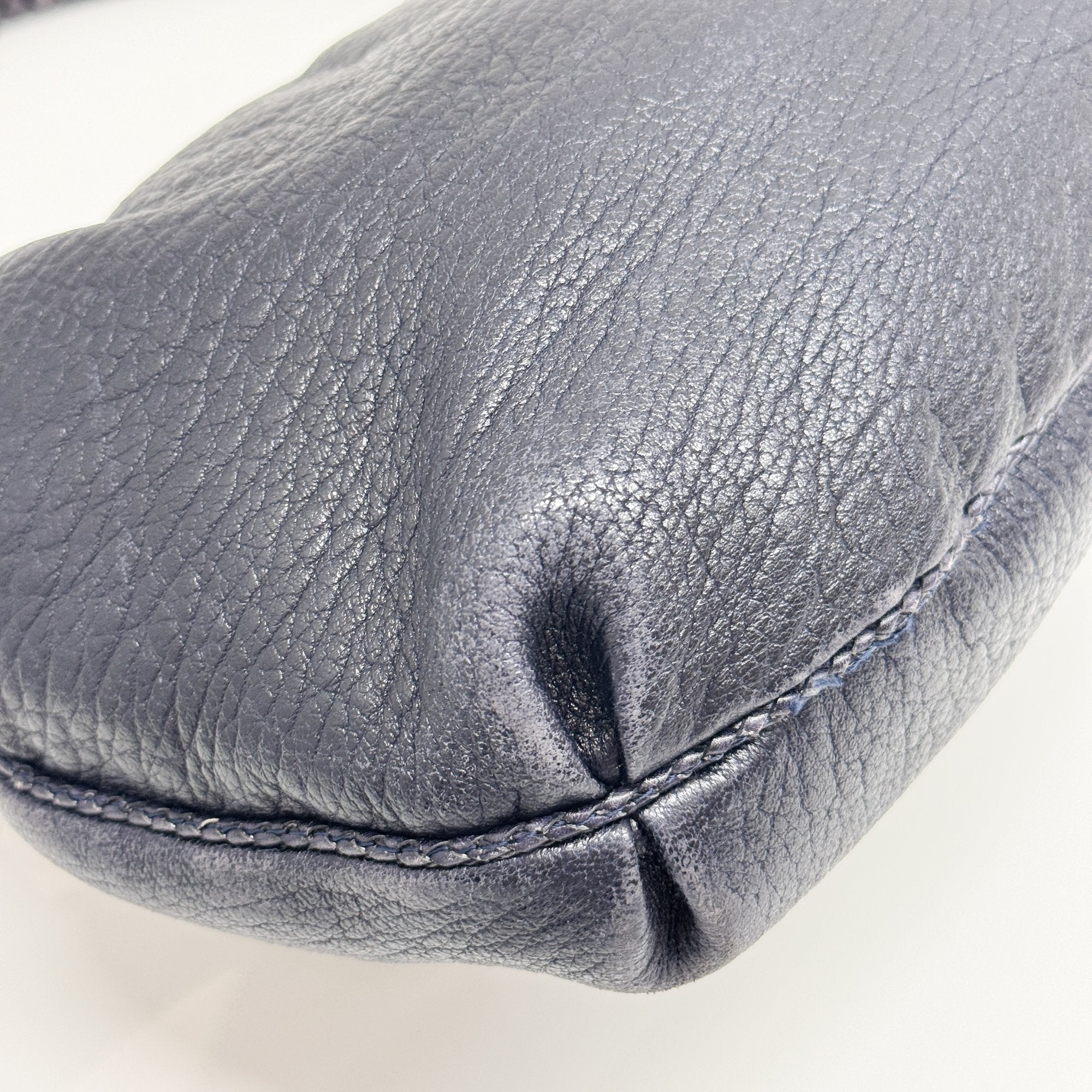 Spy Dark Blue Leather Shoulder Bag