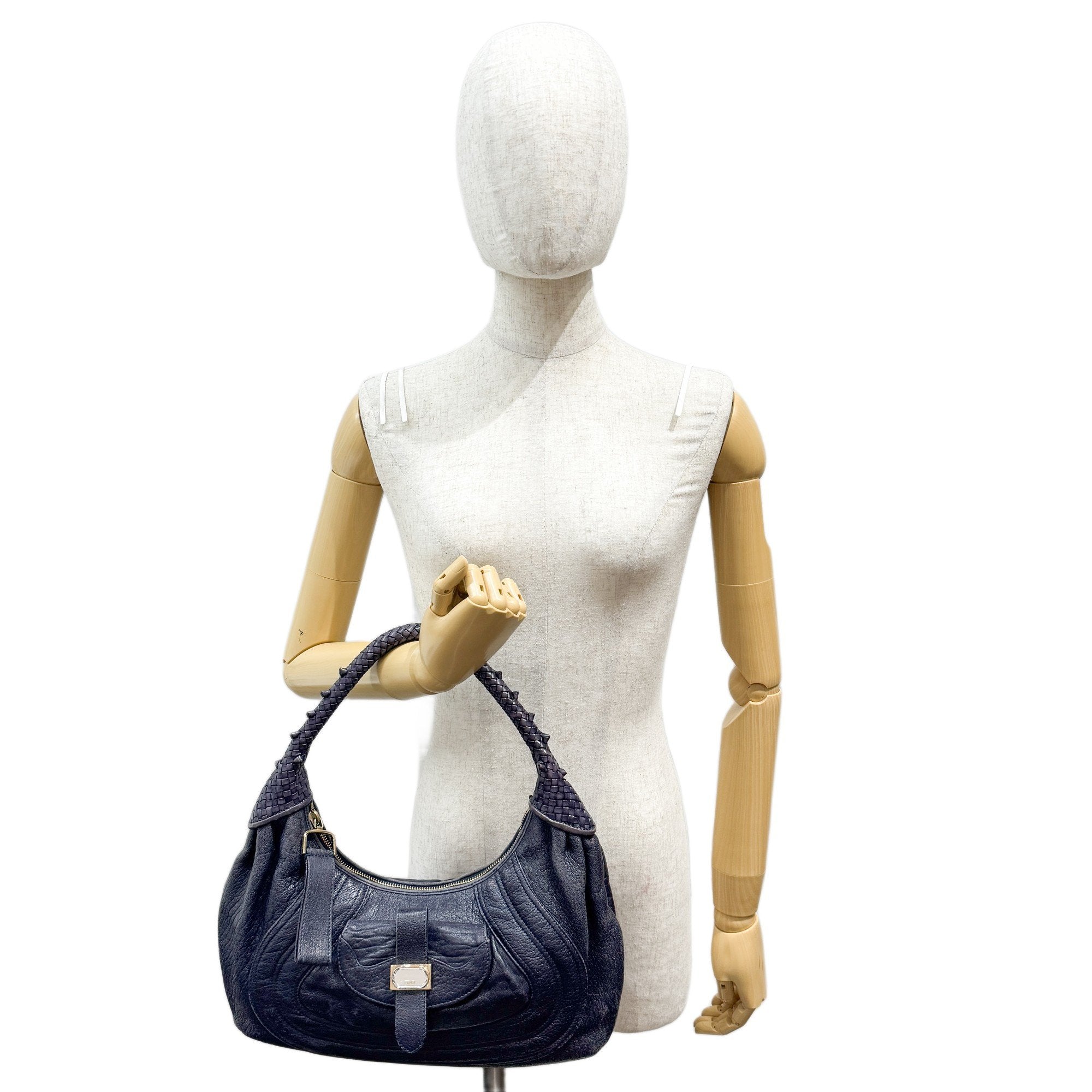 Spy Dark Blue Leather Shoulder Bag