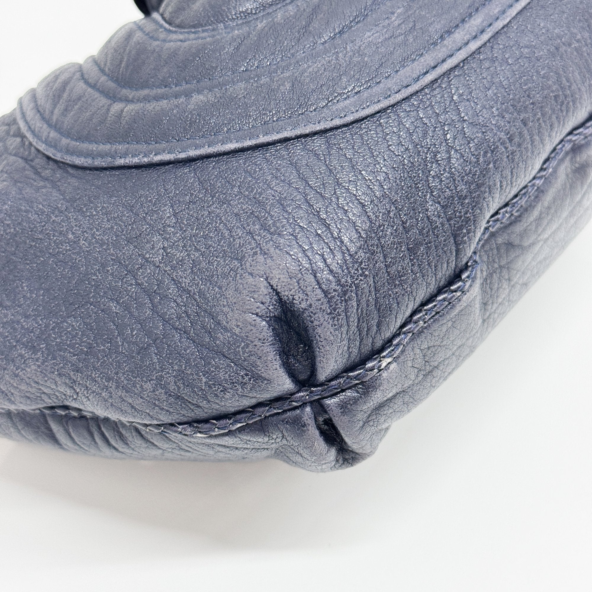 Spy Dark Blue Leather Shoulder Bag