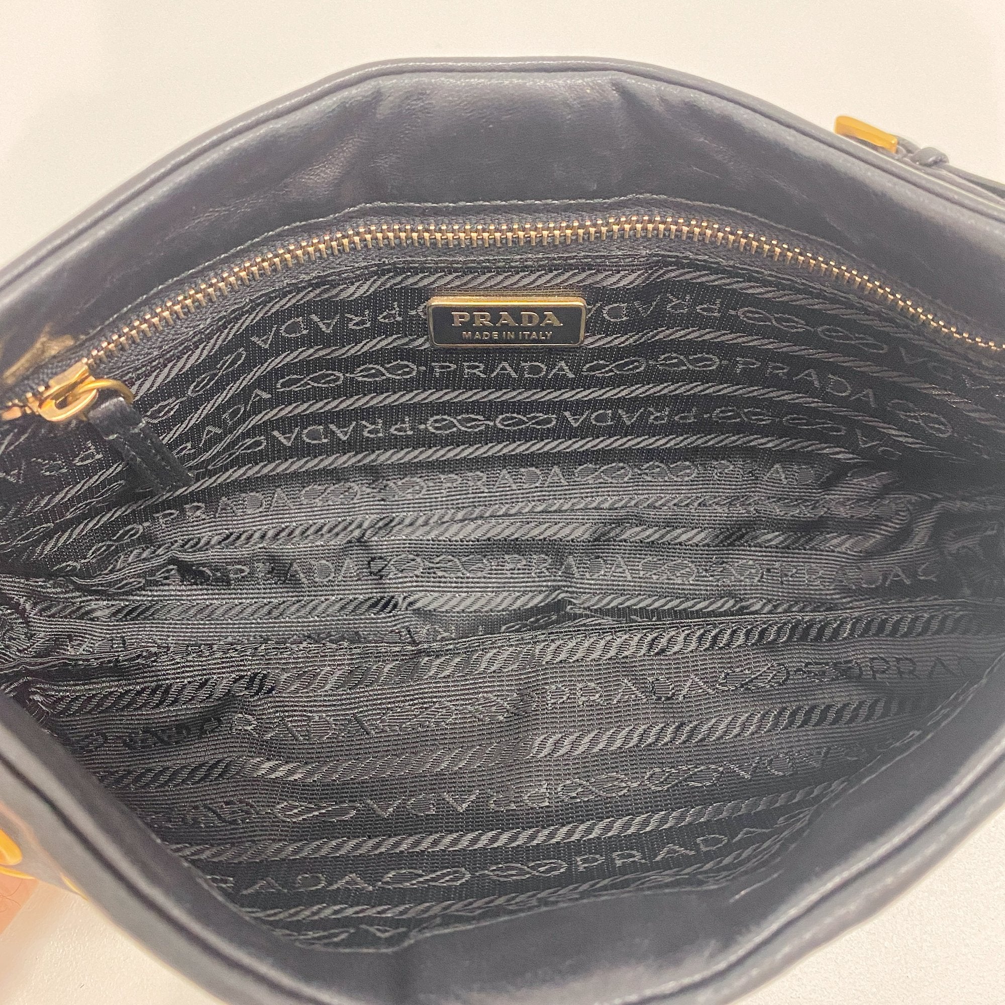 Eyelet Studs Black Leather Shoulder Bag