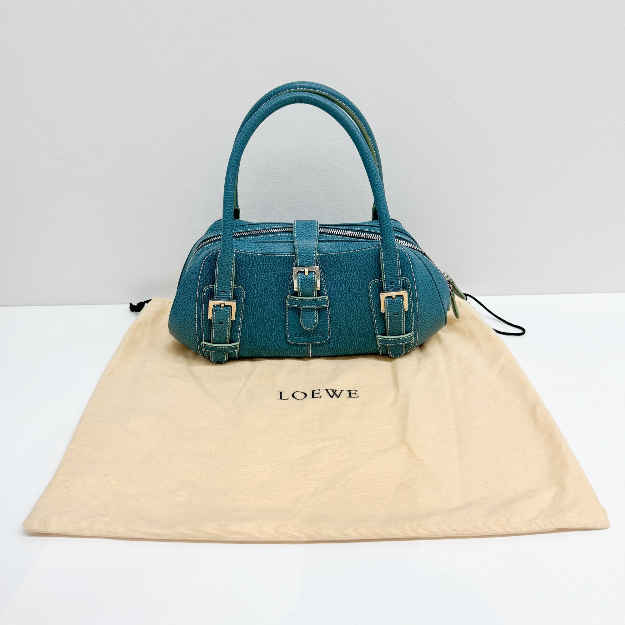 Senda Turquoise Leather Shoulder Bag