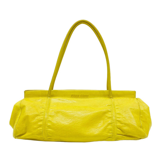 Archive Yellow Leather Shoulder Bag