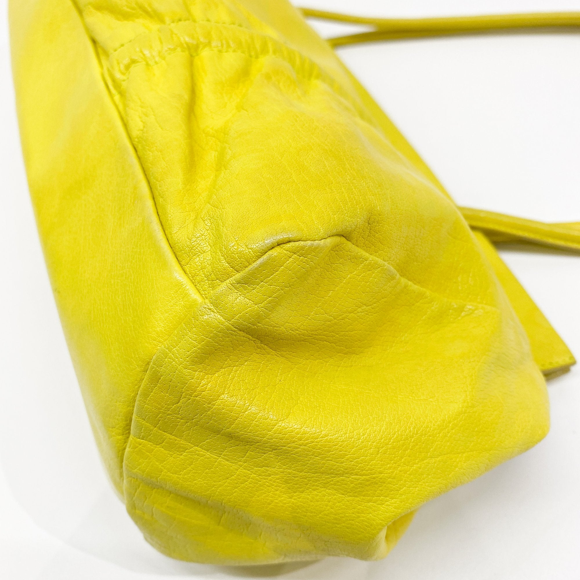 Archive Yellow Leather Shoulder Bag