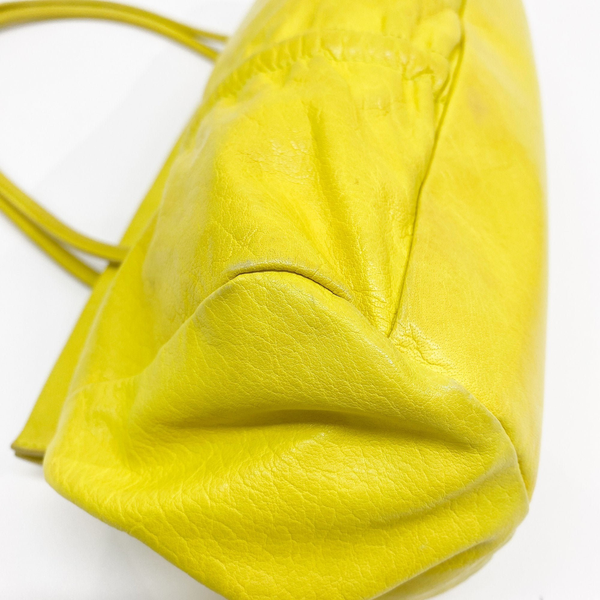 Archive Yellow Leather Shoulder Bag