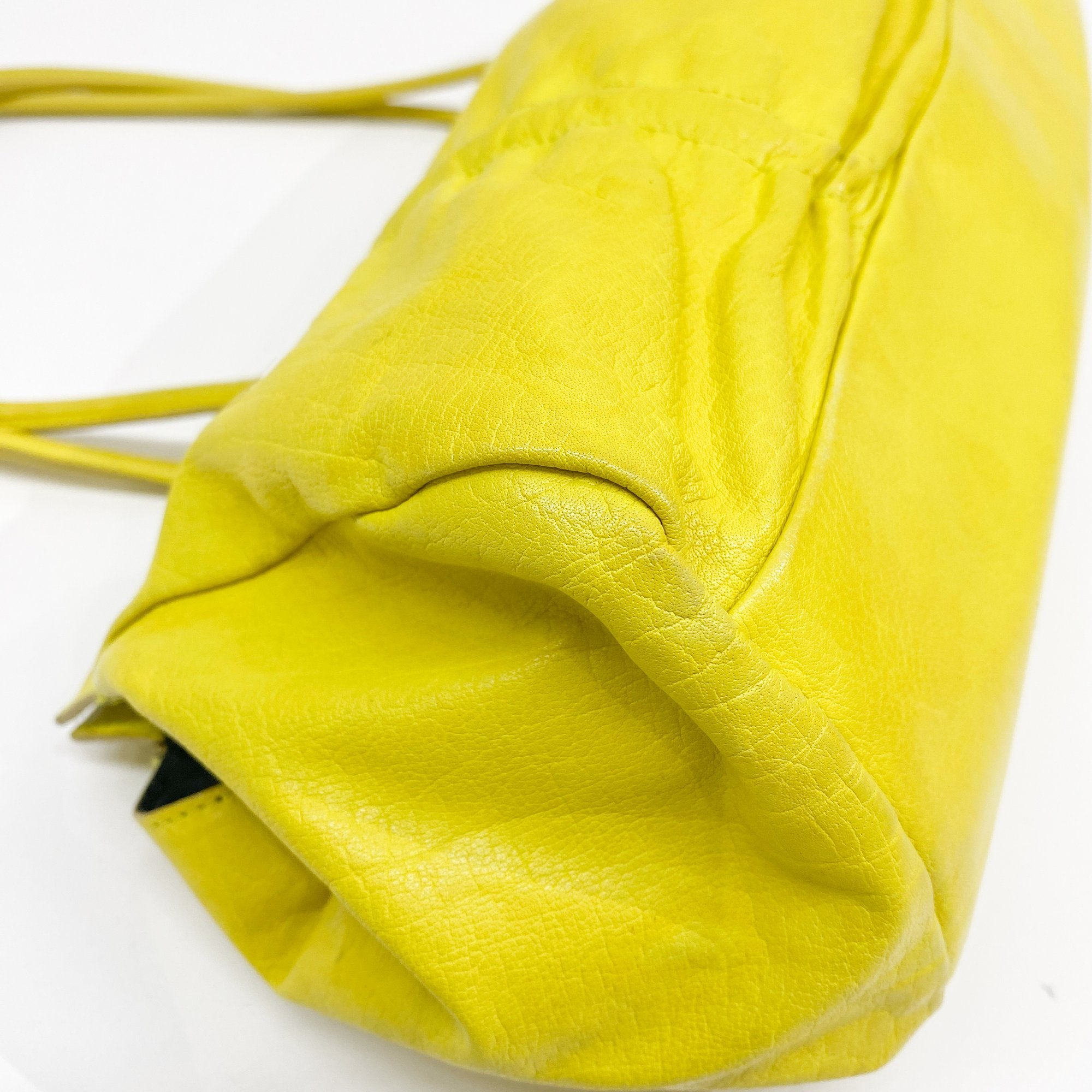 Archive Yellow Leather Shoulder Bag