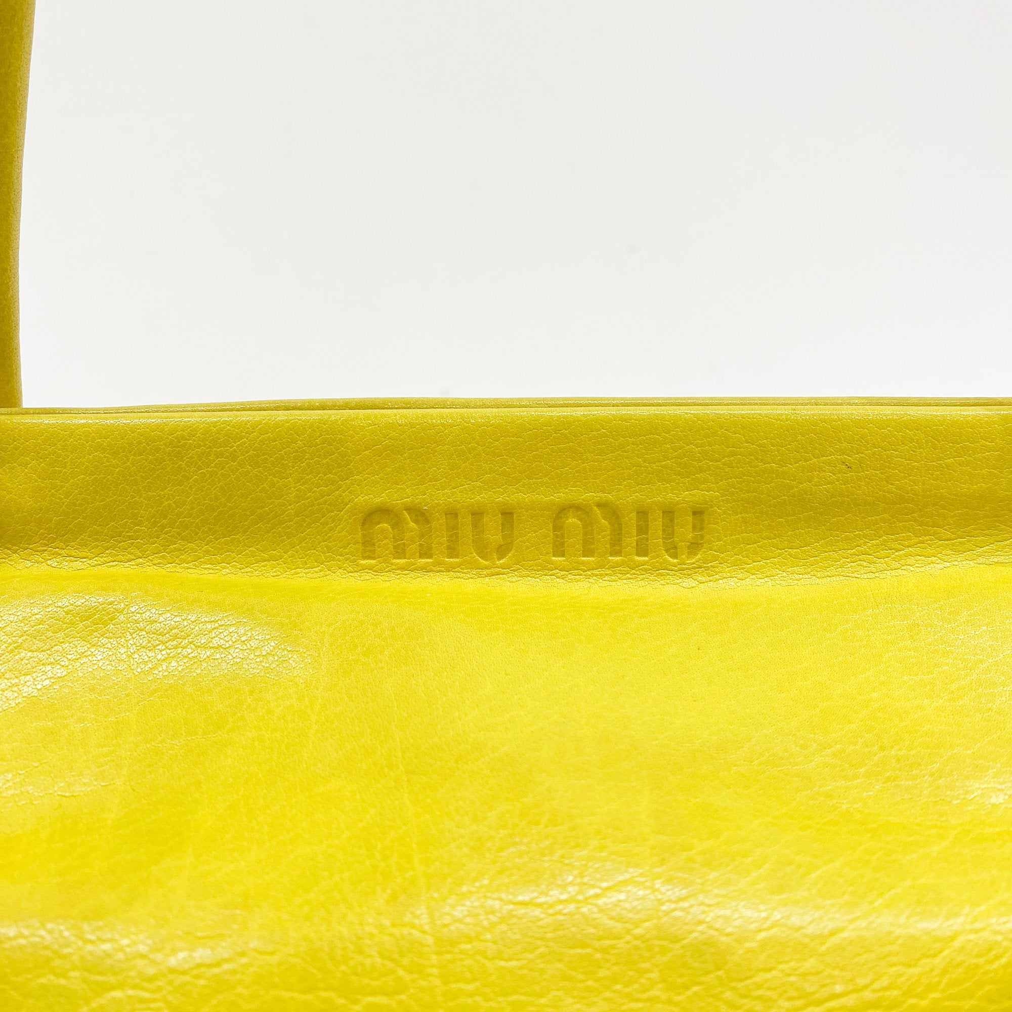 Archive Yellow Leather Shoulder Bag