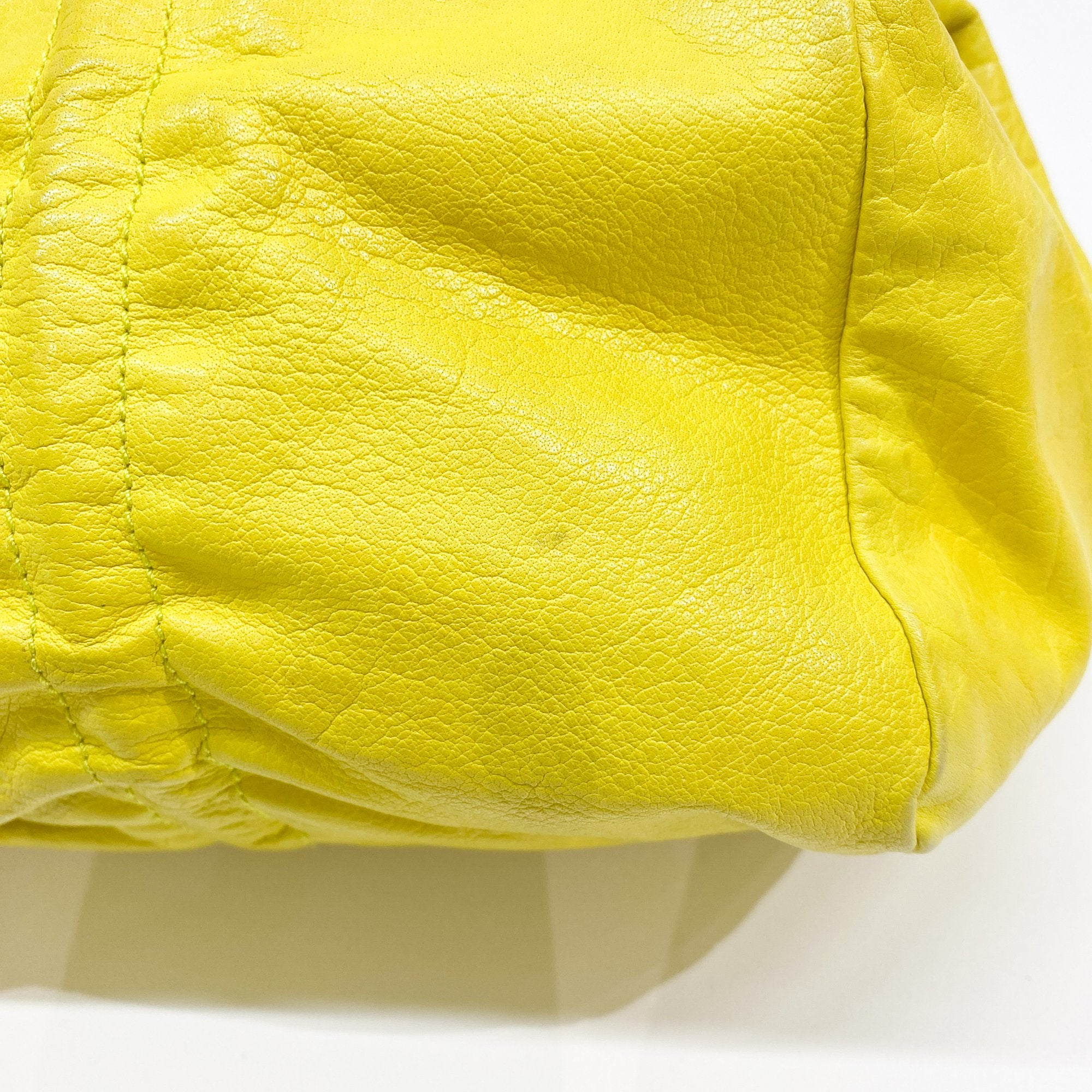 Archive Yellow Leather Shoulder Bag