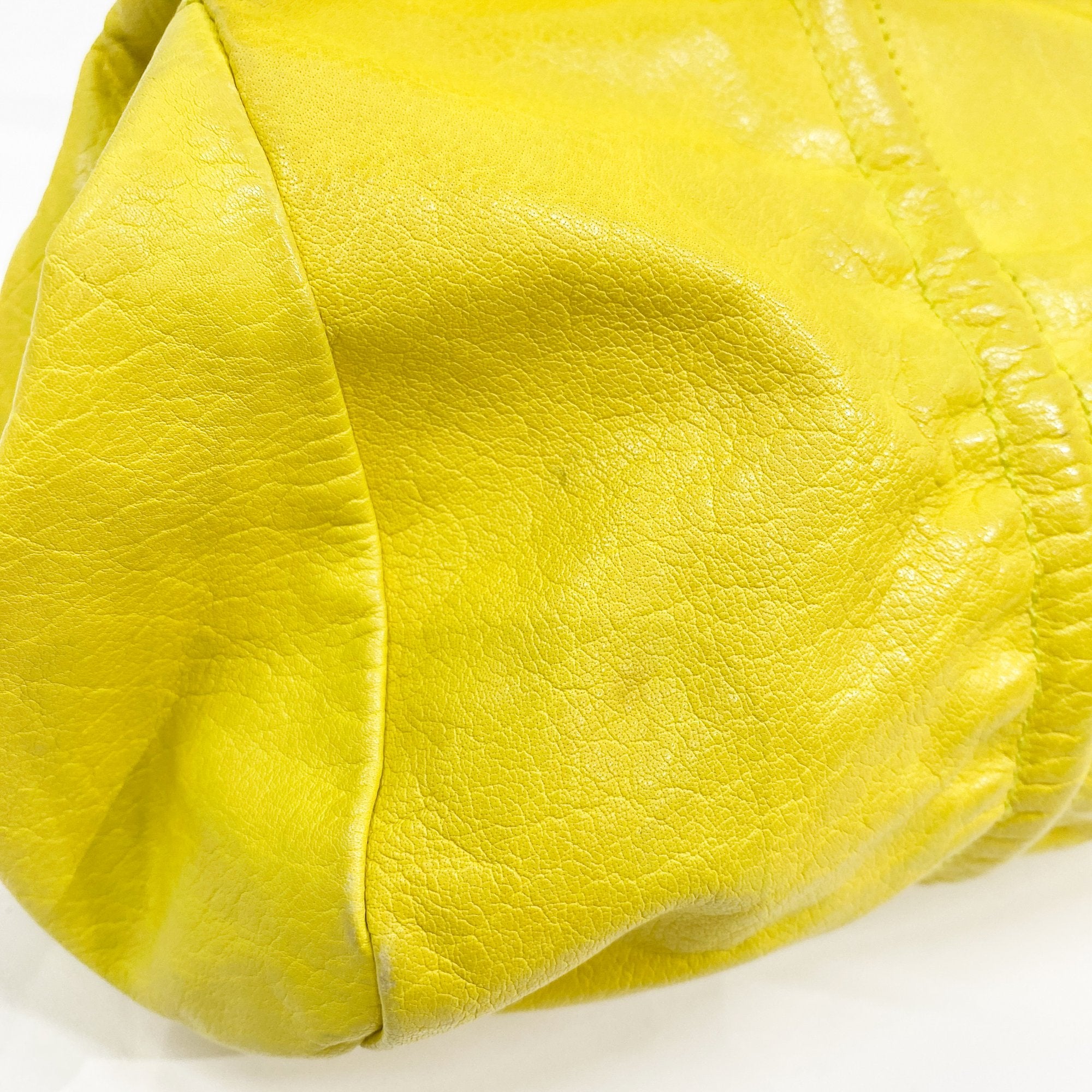 Archive Yellow Leather Shoulder Bag