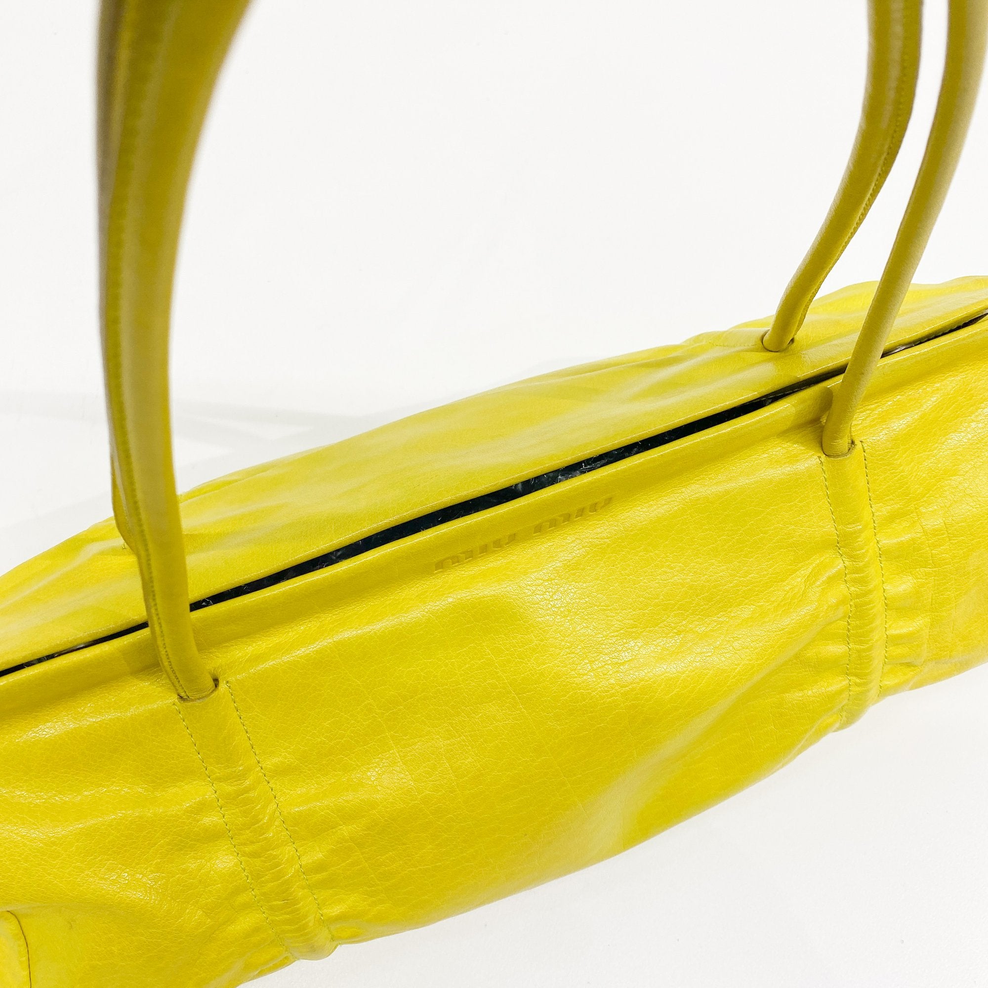 Archive Yellow Leather Shoulder Bag
