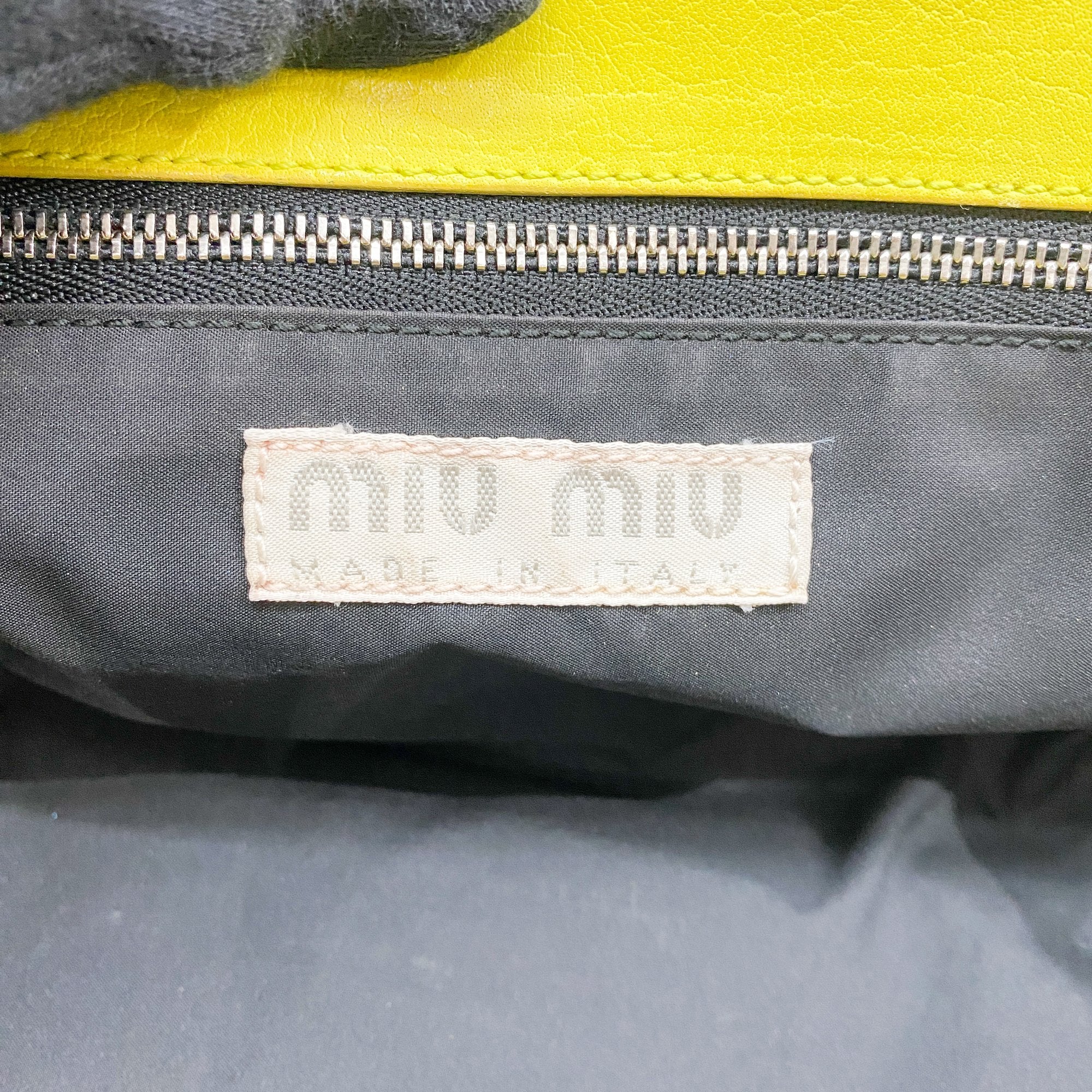 Archive Yellow Leather Shoulder Bag