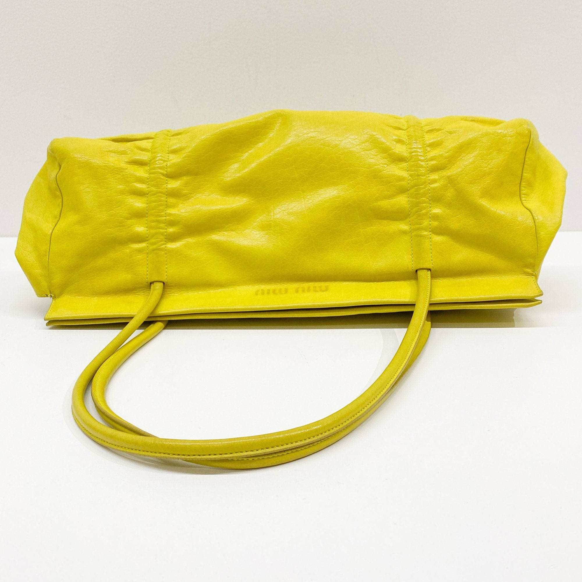 Archive Yellow Leather Shoulder Bag