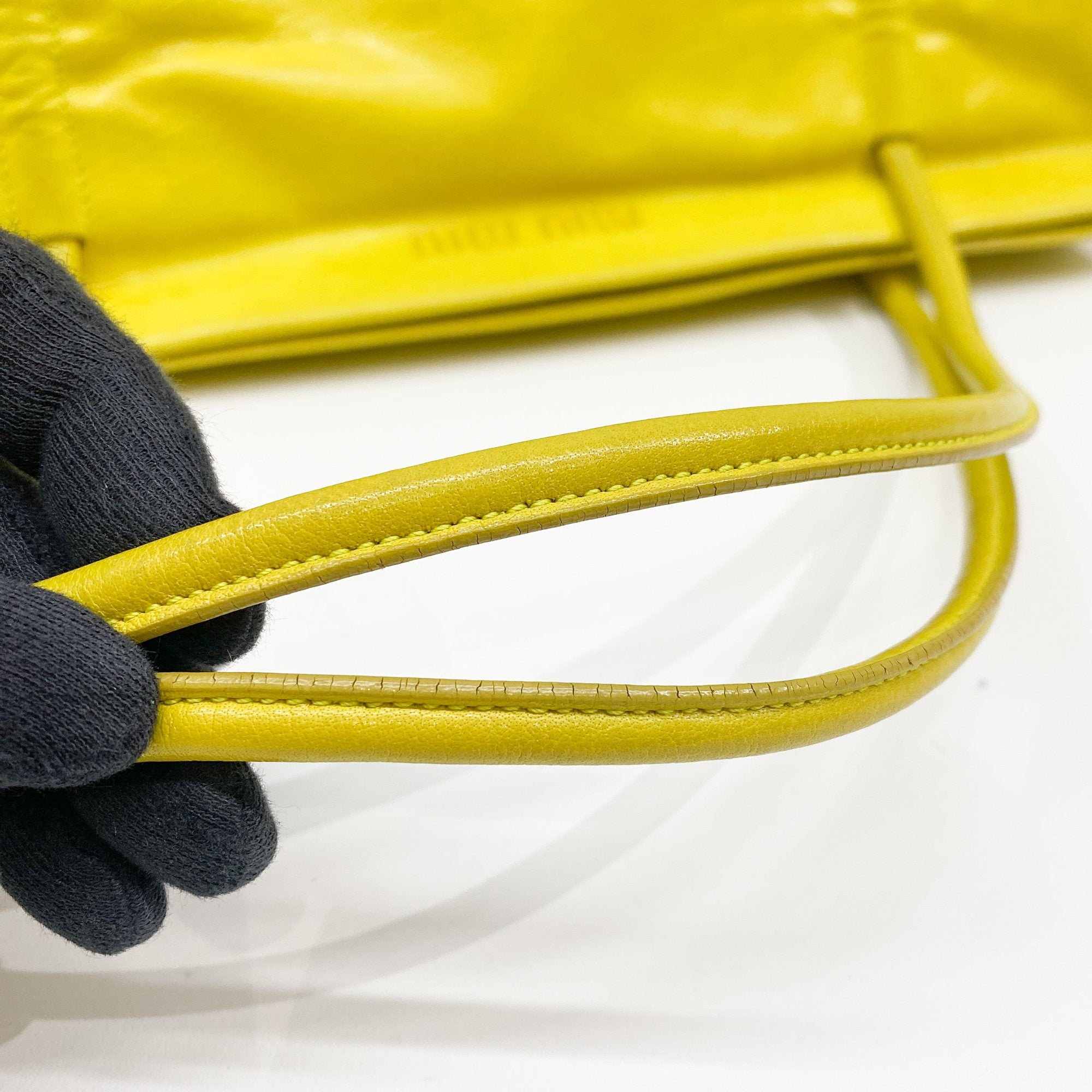 Archive Yellow Leather Shoulder Bag