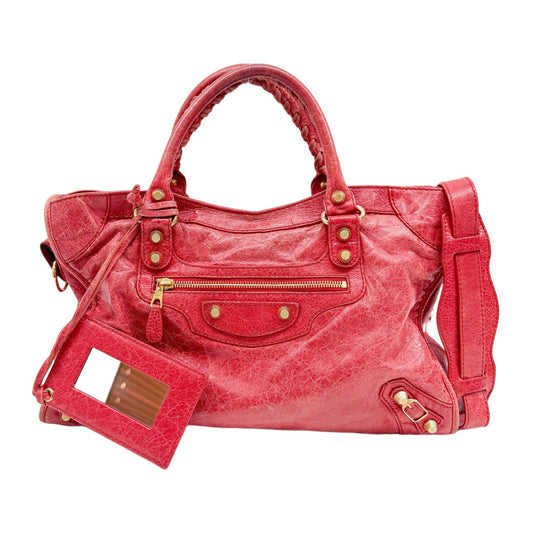The City Red Leather Two Way Bag
