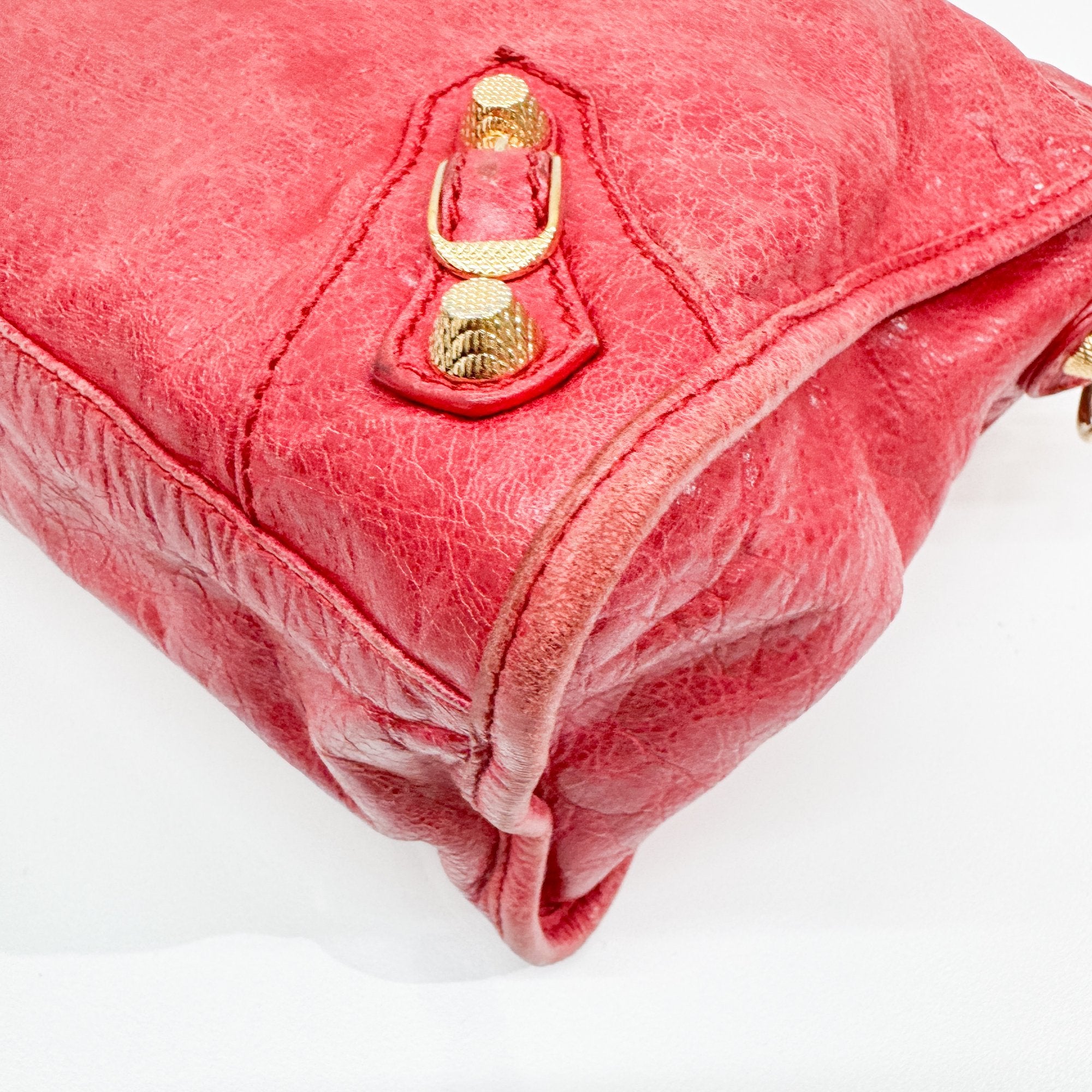 The City Red Leather Two Way Bag