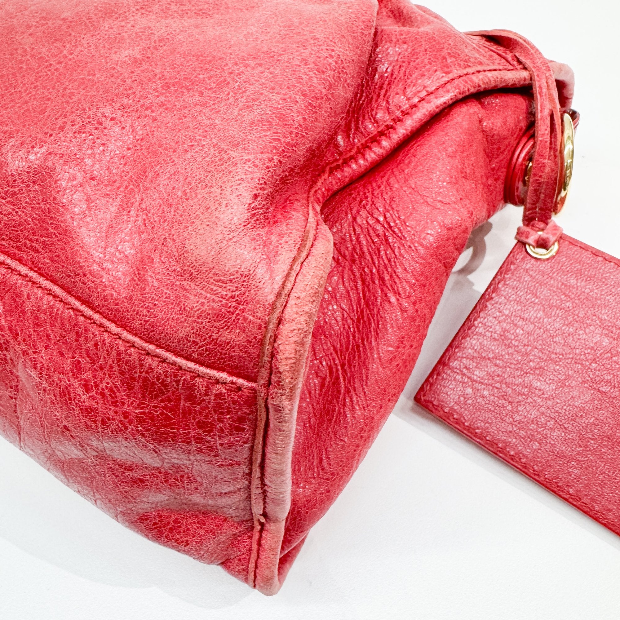 The City Red Leather Two Way Bag