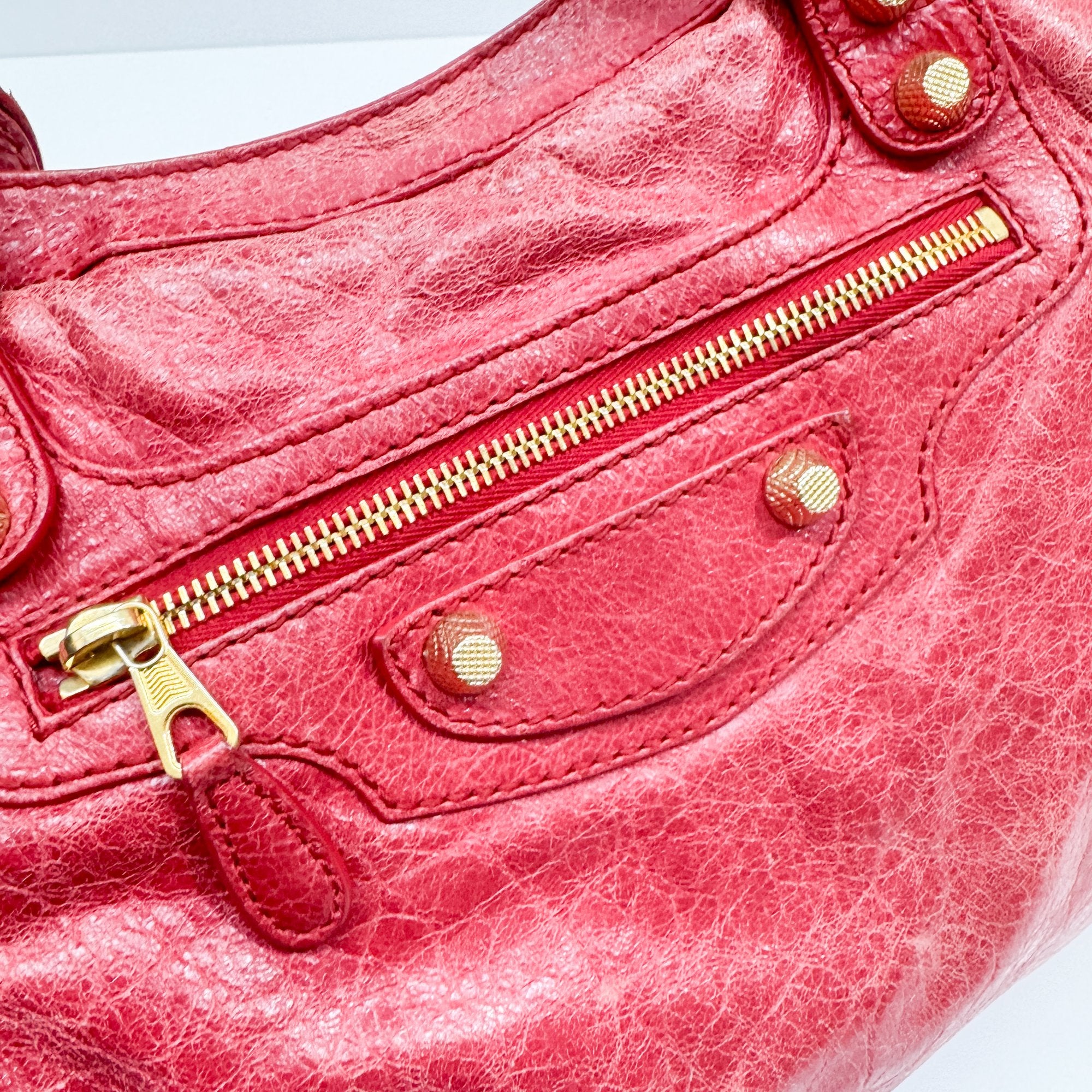 The City Red Leather Two Way Bag