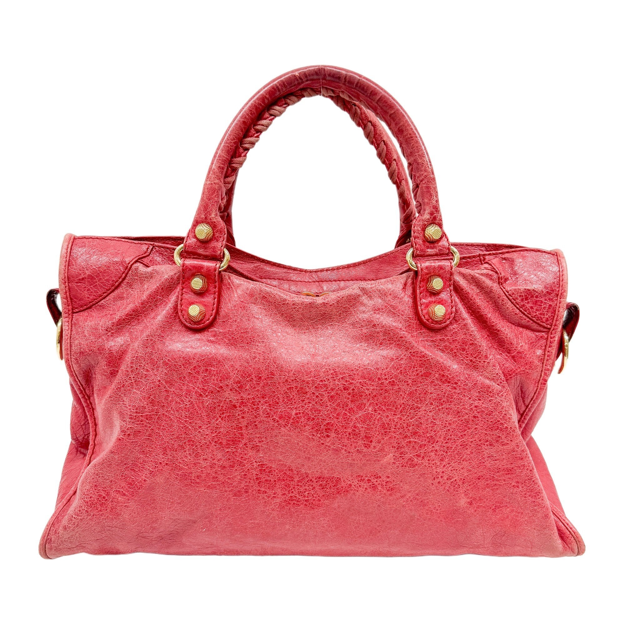 The City Red Leather Two Way Bag