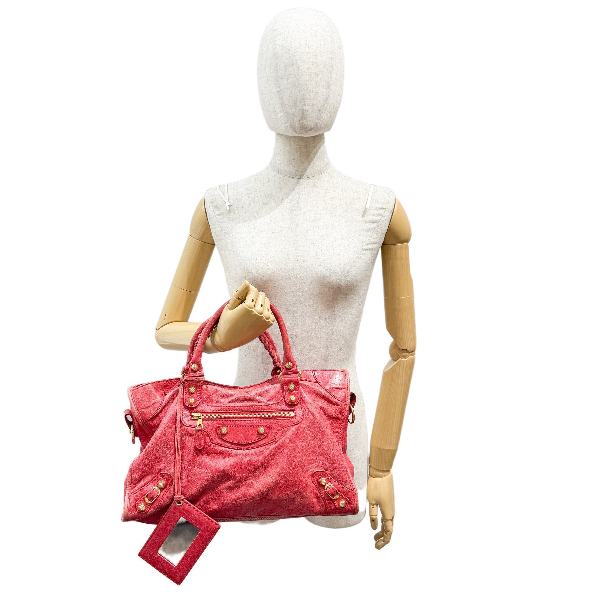 The City Red Leather Two Way Bag