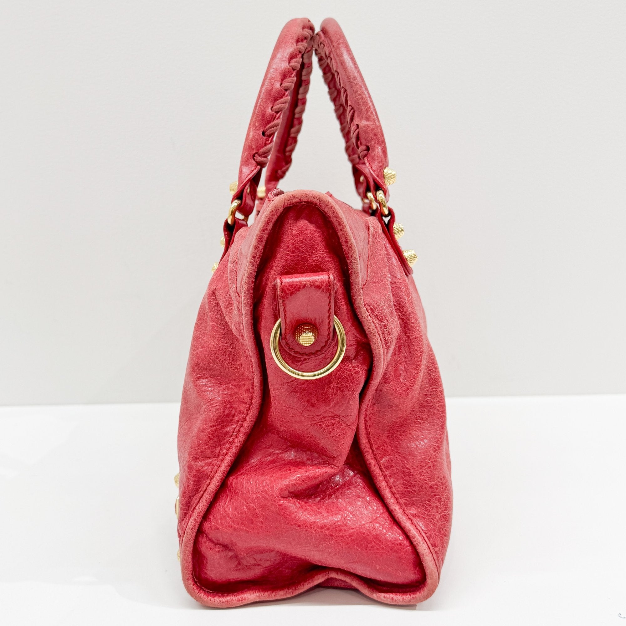 The City Red Leather Two Way Bag