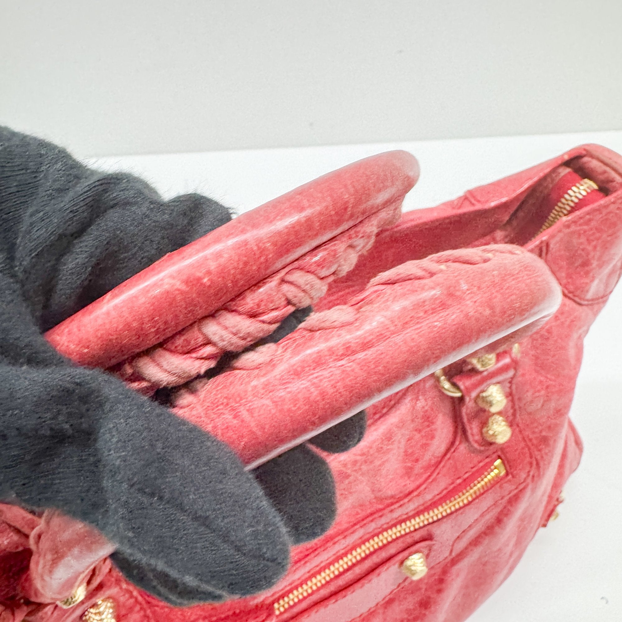 The City Red Leather Two Way Bag