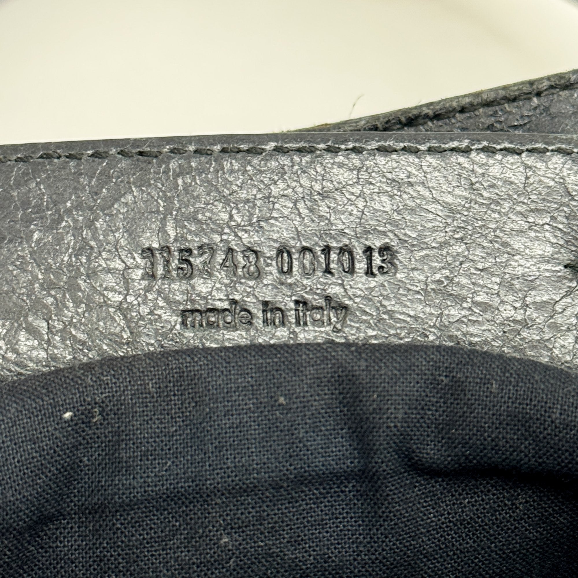 The City Dark Grey Calfskin Leather Two Way Bag