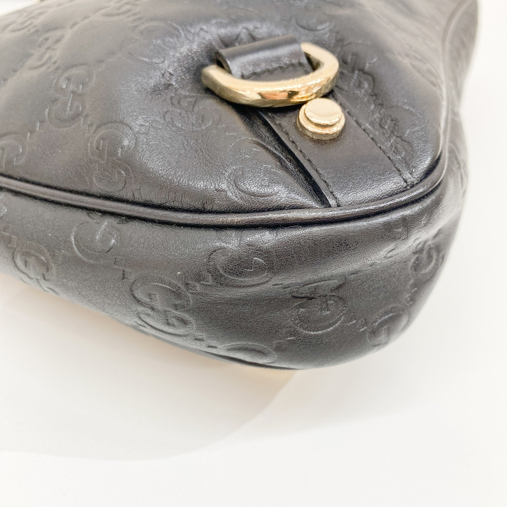 Abbey Black Leather Shoulder Bag