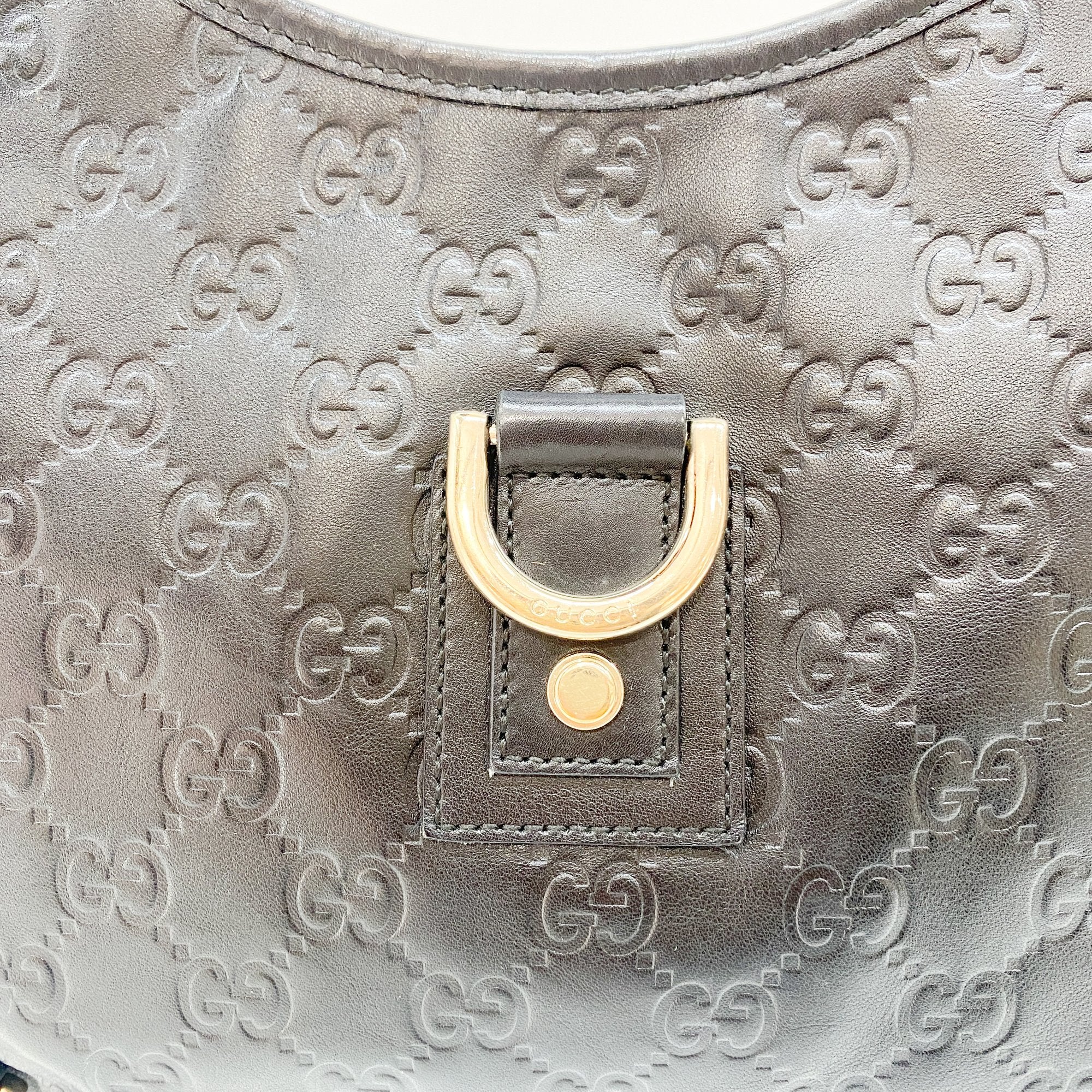 Abbey Black Leather Shoulder Bag