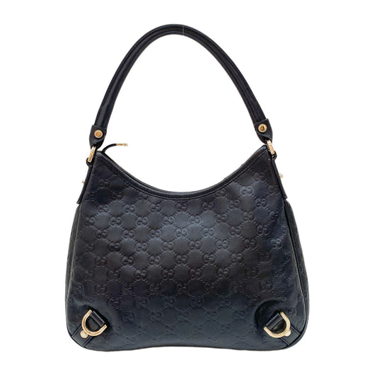 Abbey Black Leather Shoulder Bag
