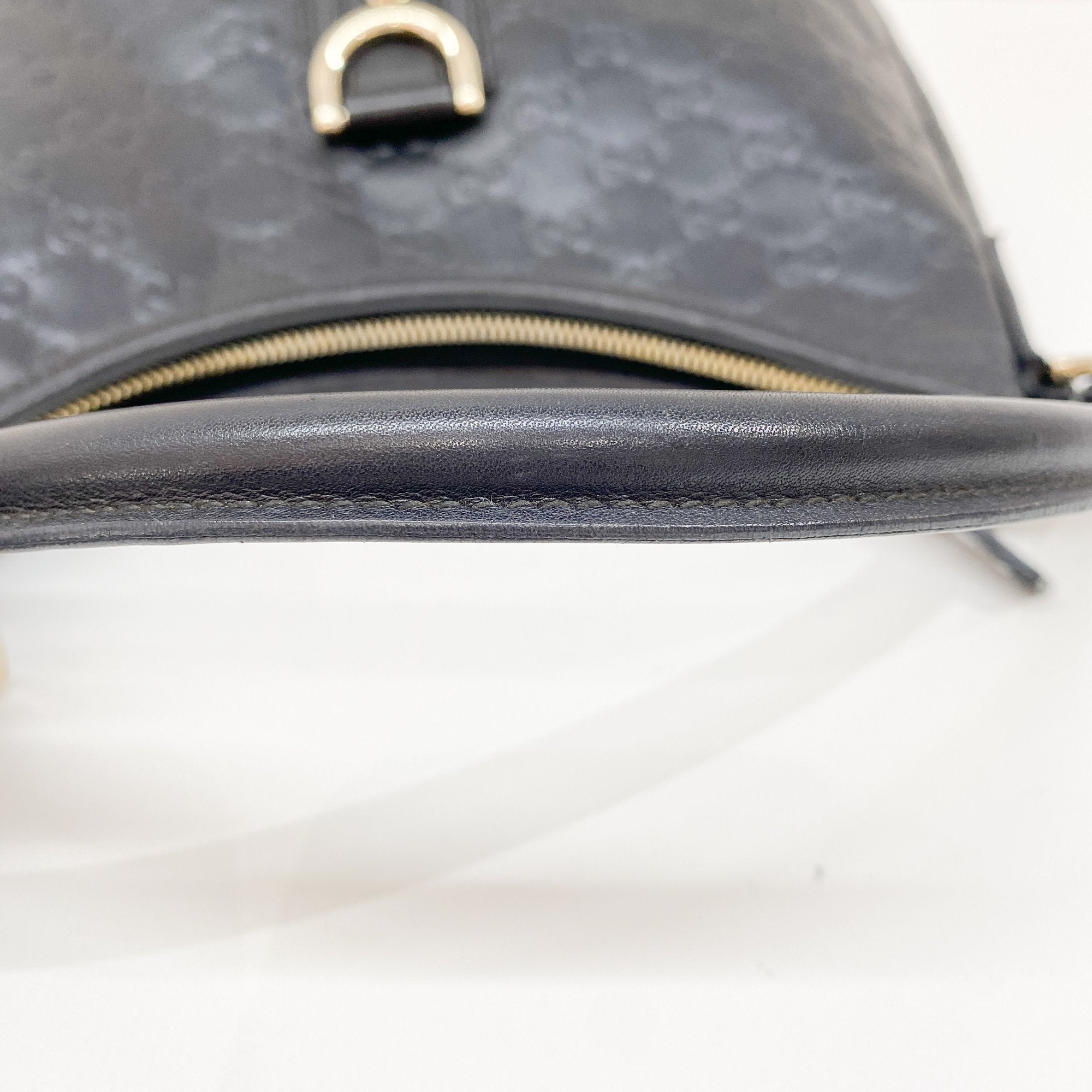 Abbey Black Leather Shoulder Bag