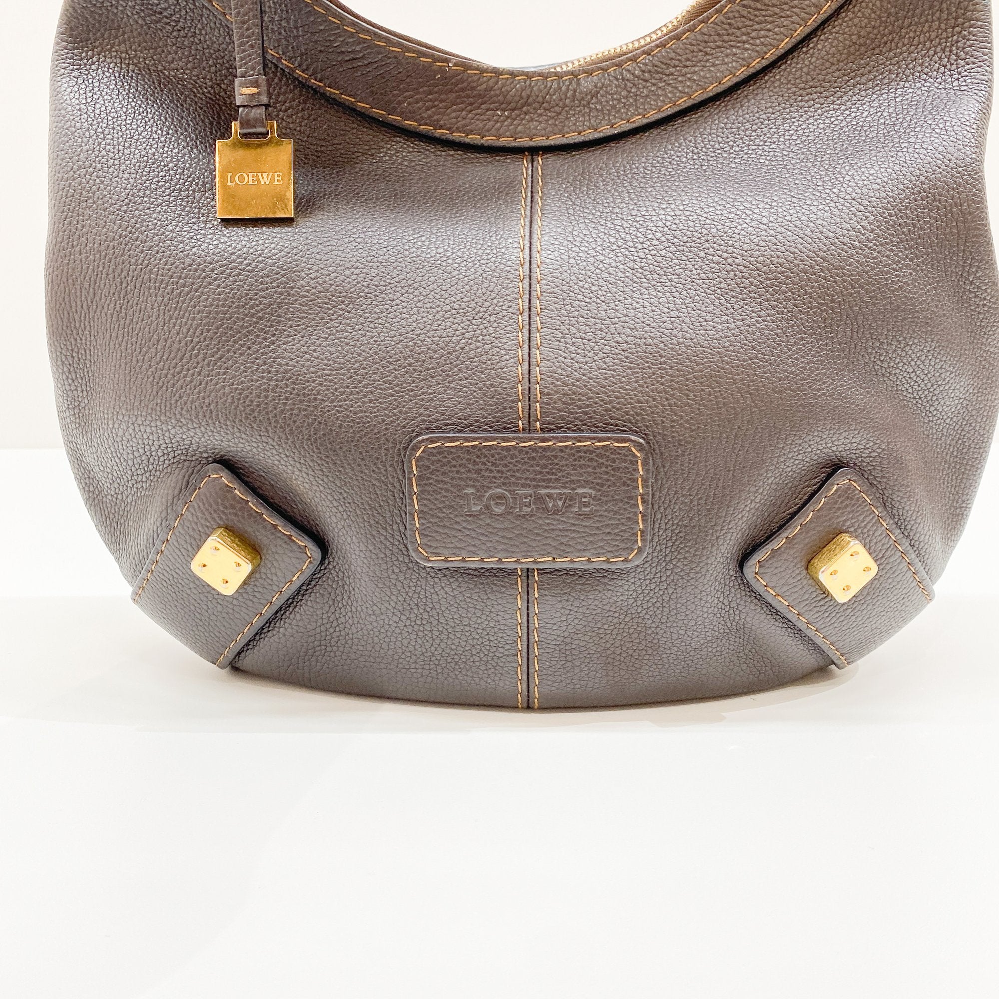 Brown Leather Hobo Bag