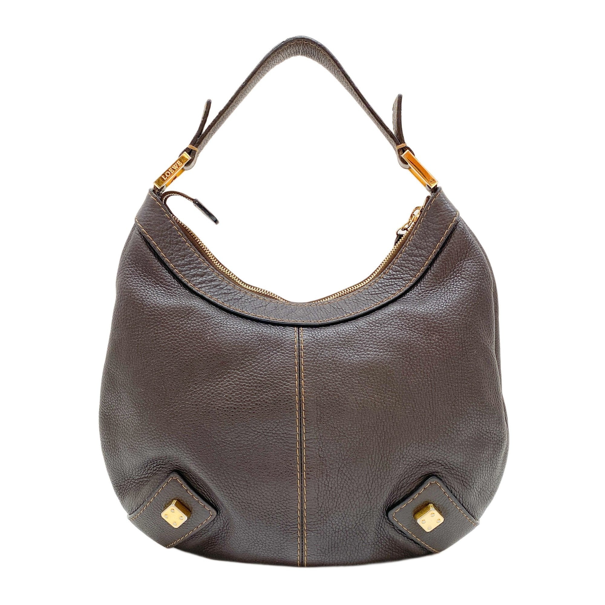 Brown Leather Hobo Bag