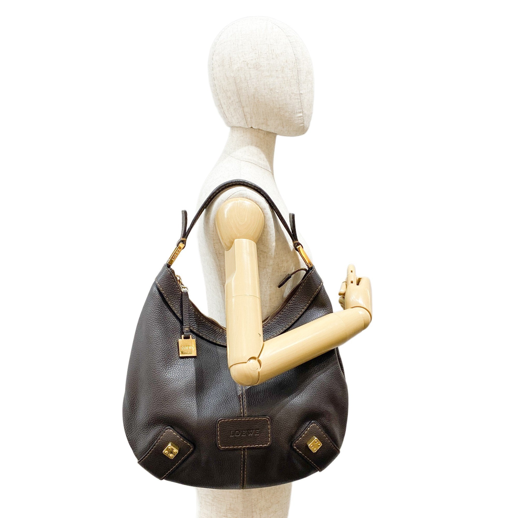 Brown Leather Hobo Bag