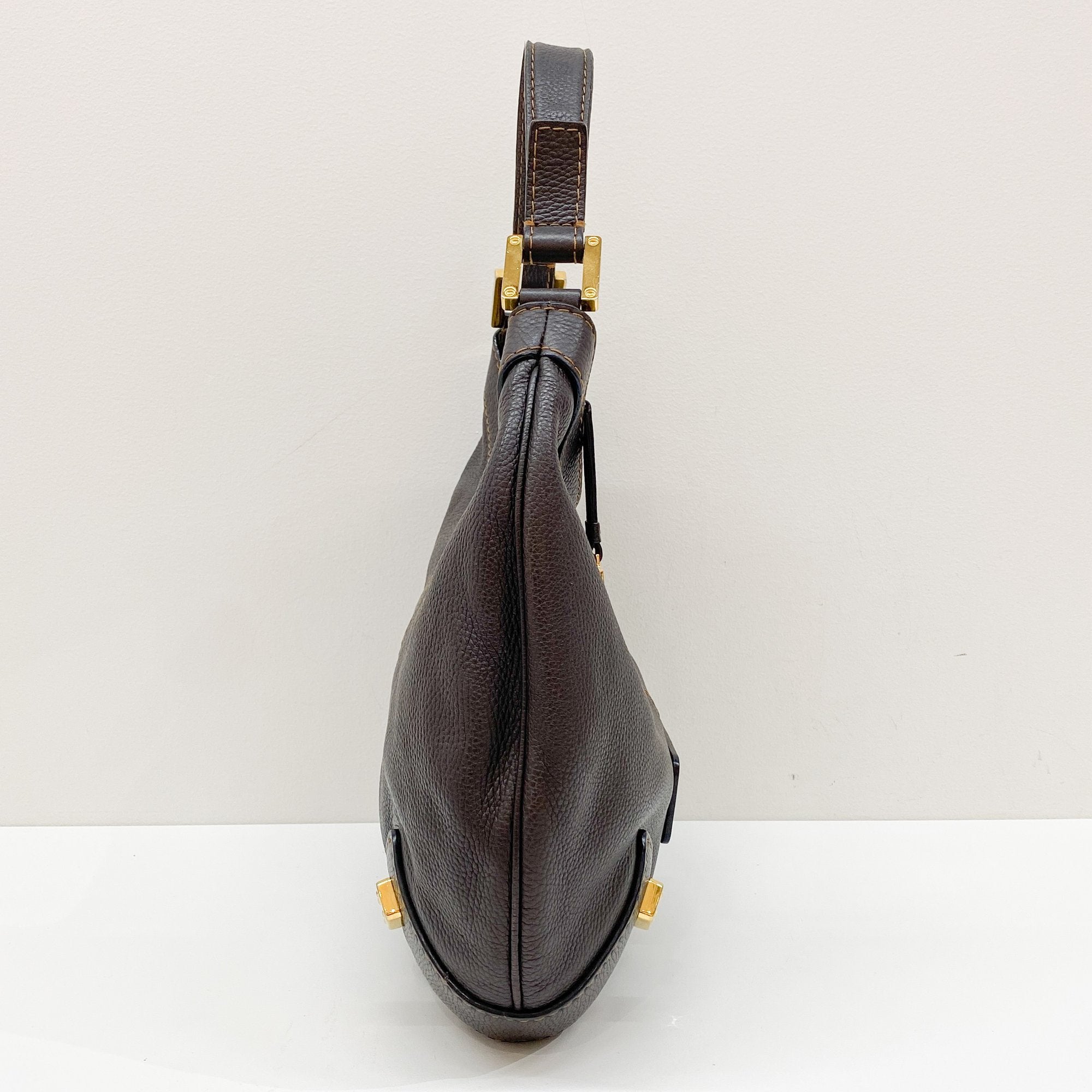 Brown Leather Hobo Bag