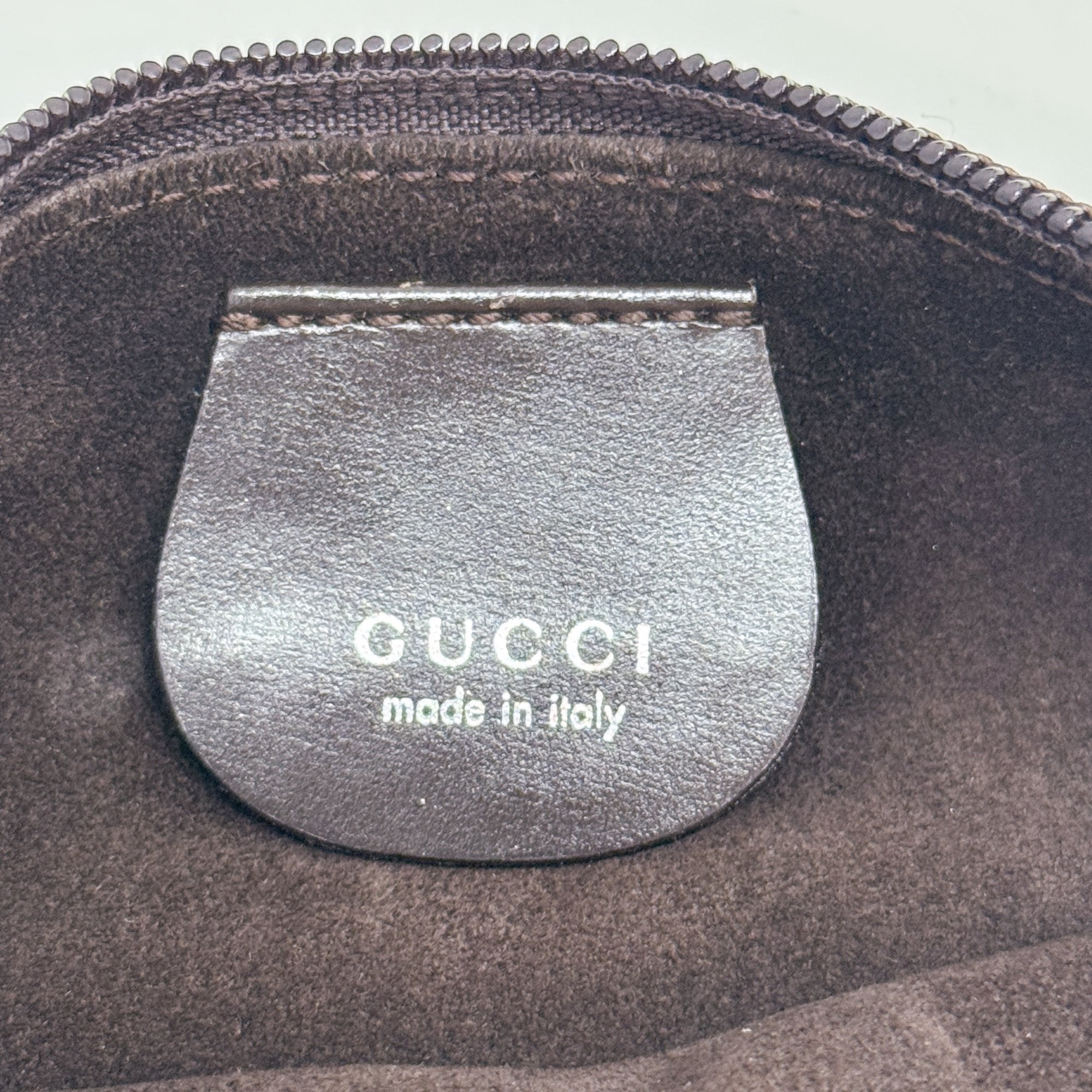 Metal Handle Brown Suede Shoulder Bag