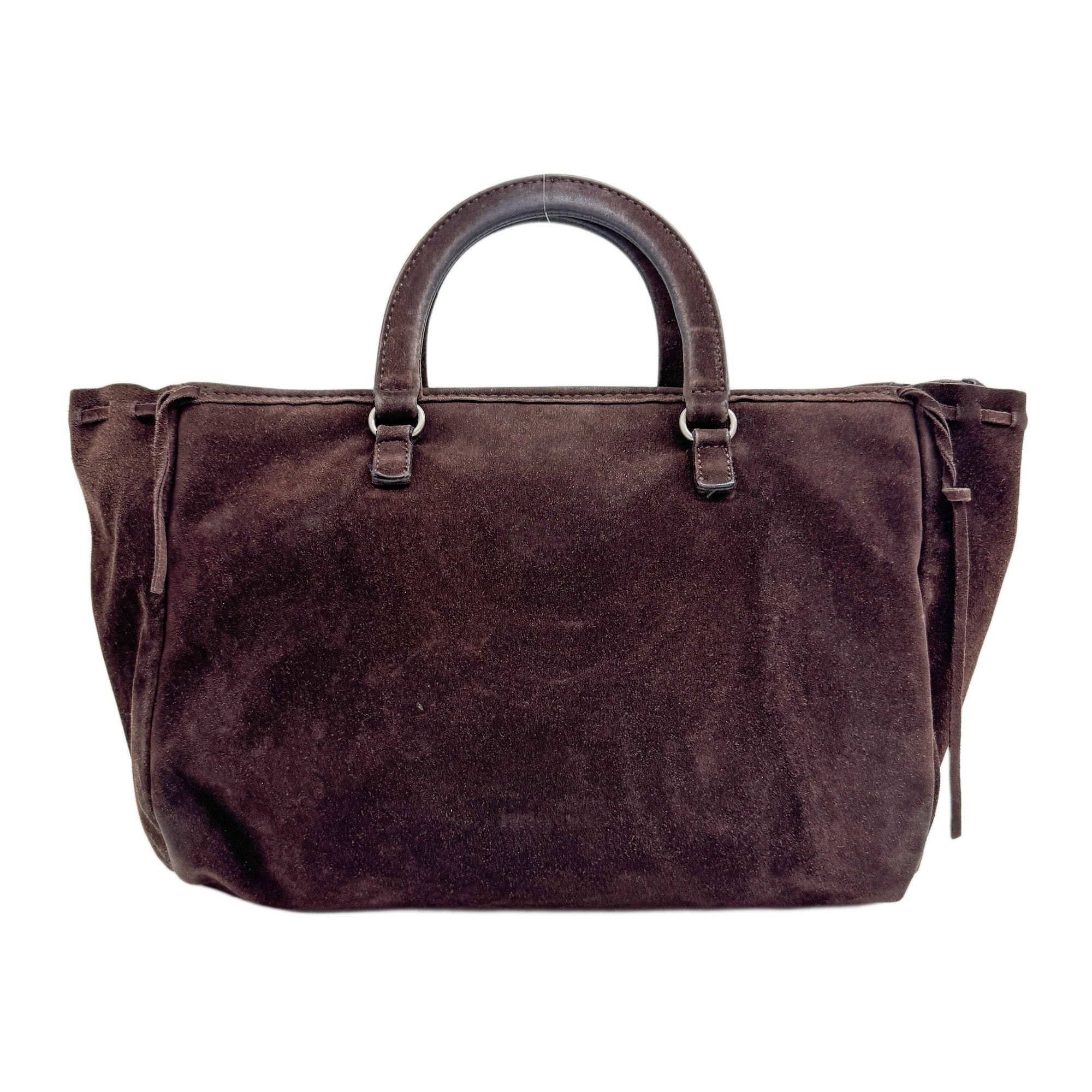 Dark Brown Suede Hand Bag