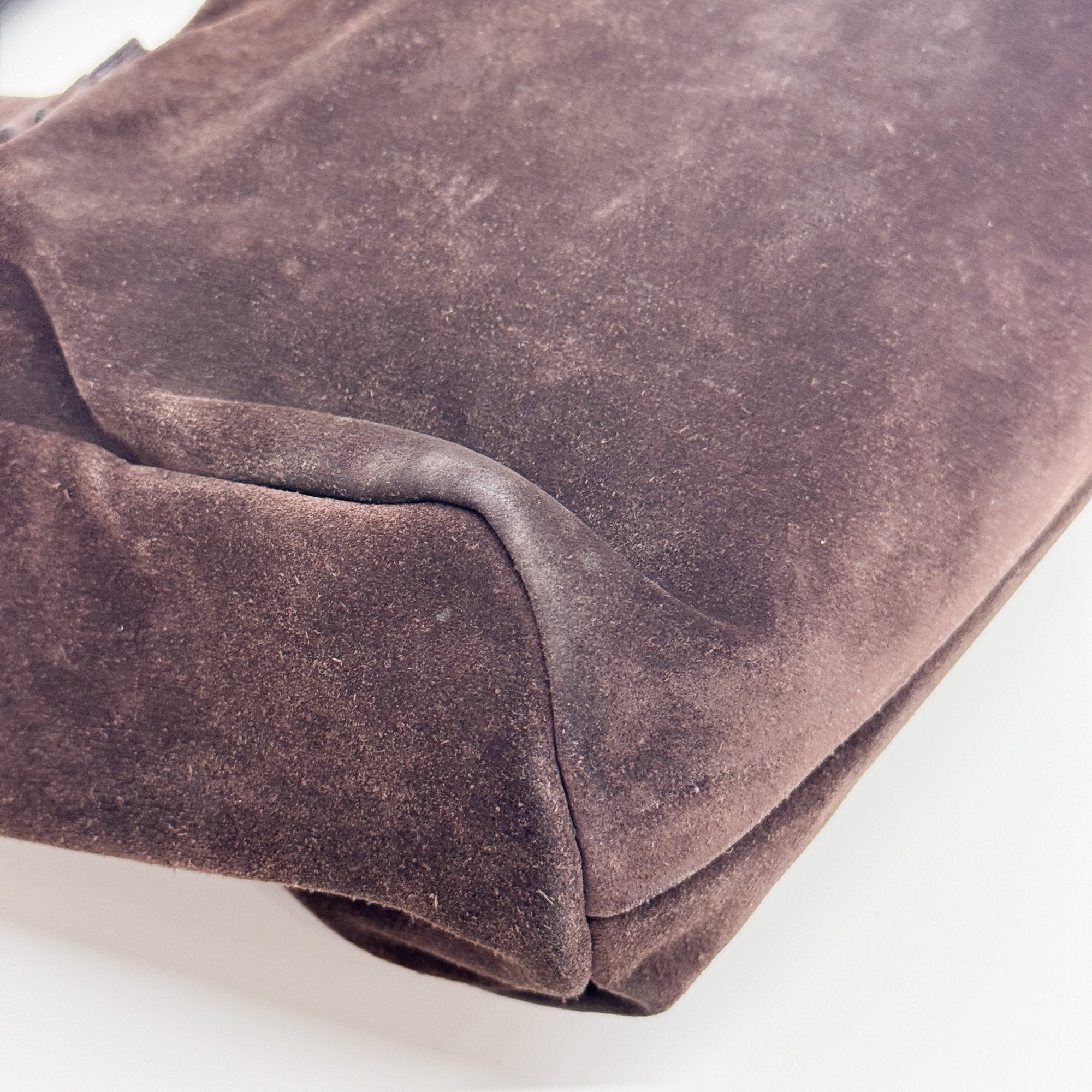 Dark Brown Suede Hand Bag