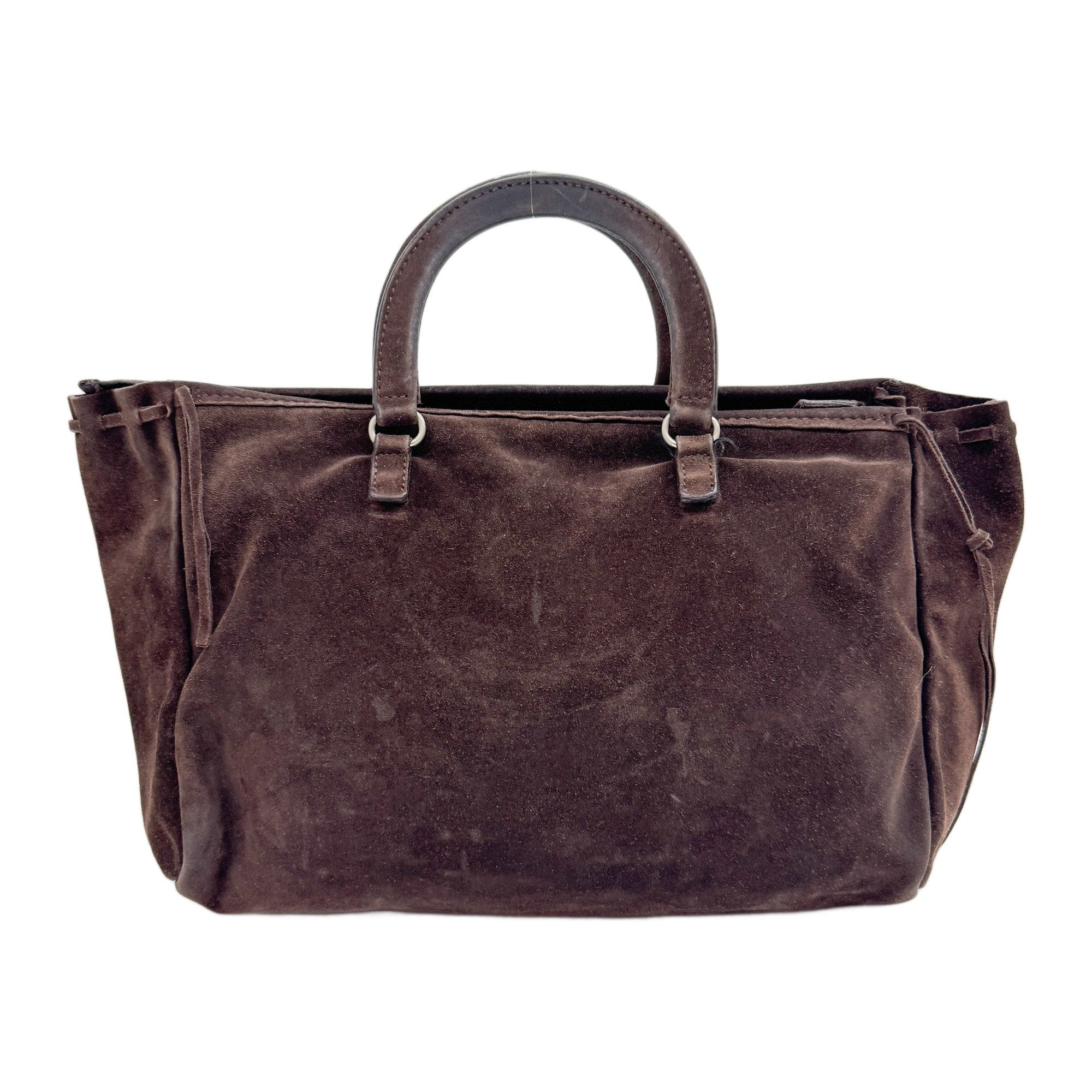 Dark Brown Suede Hand Bag