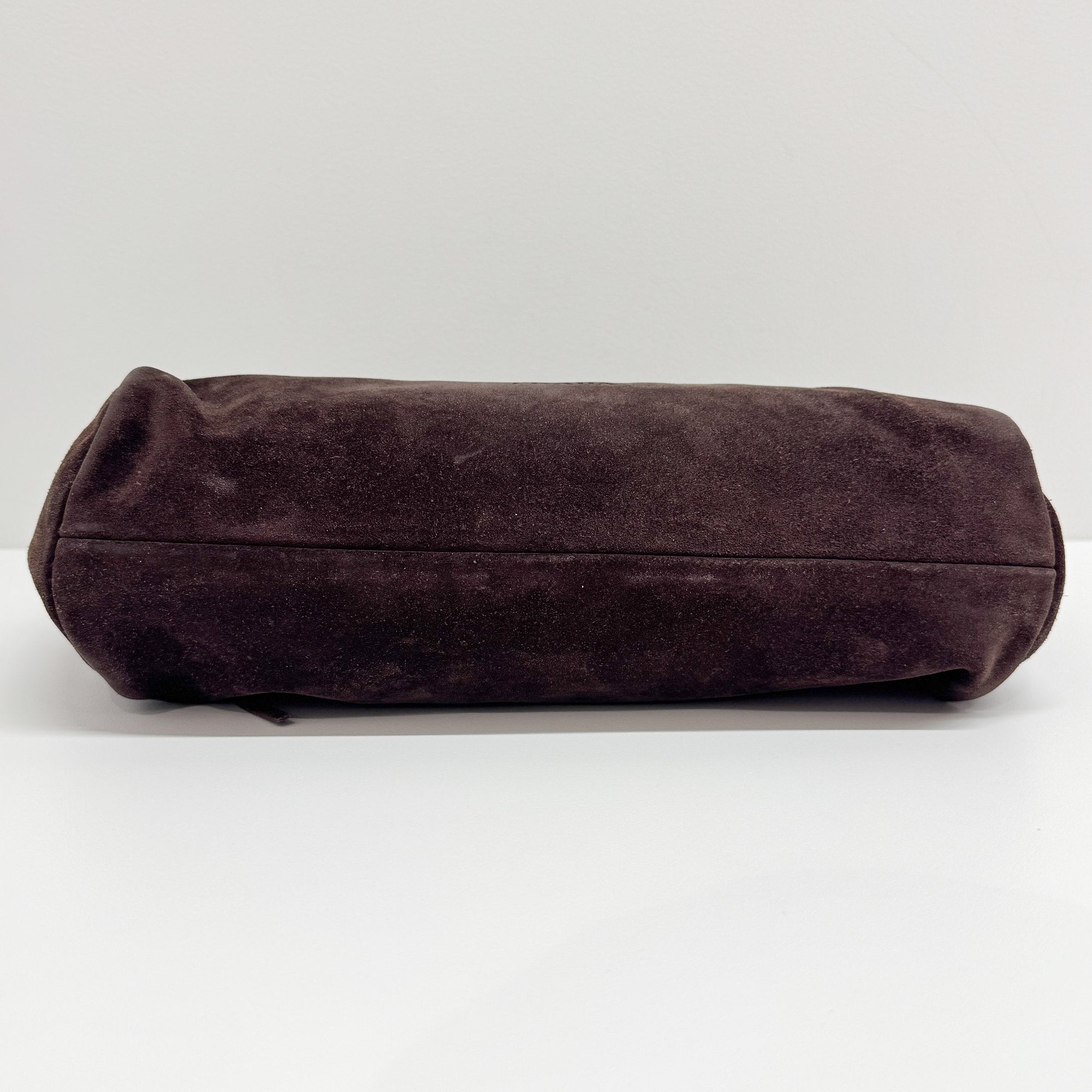 Dark Brown Suede Hand Bag