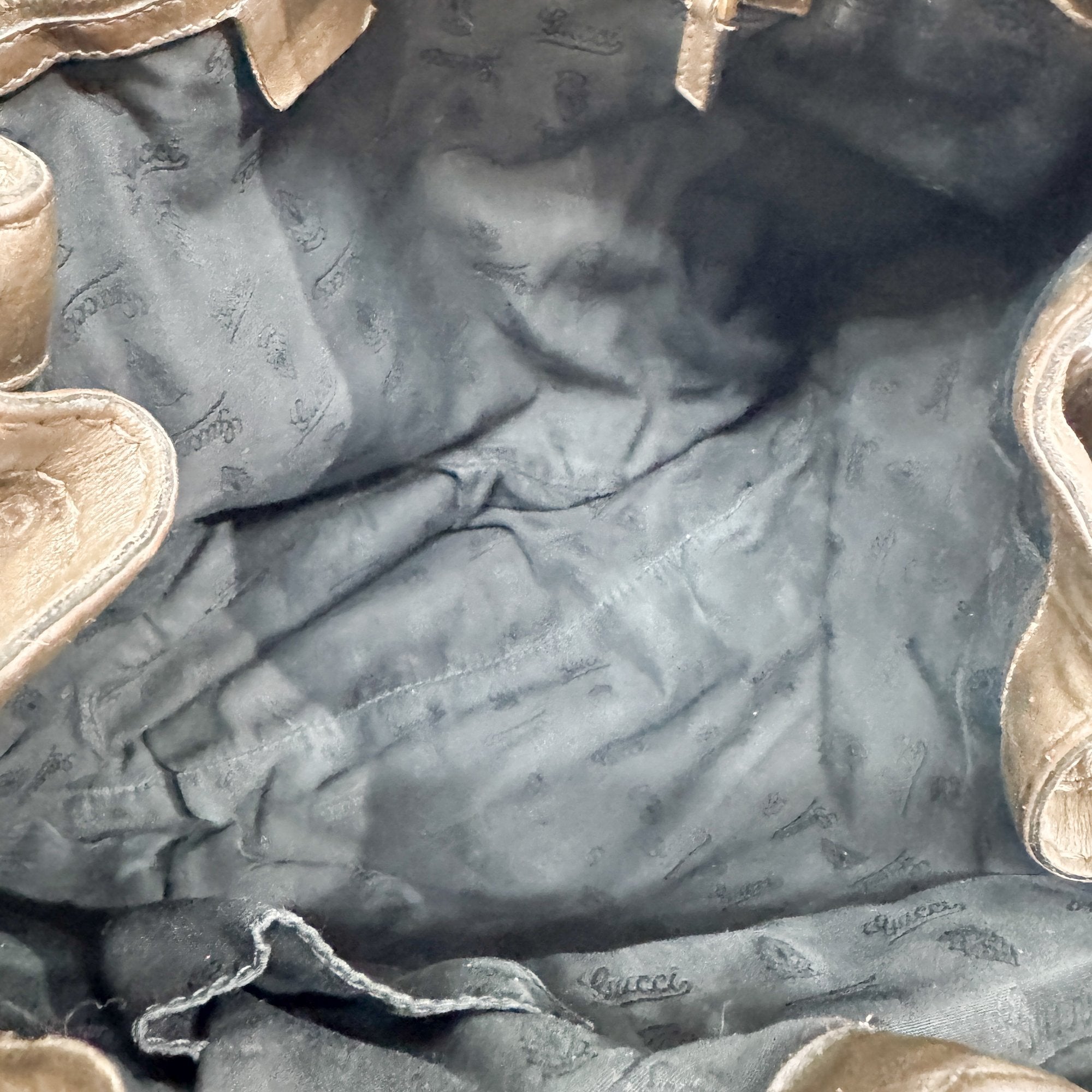 Jockey Brown GG Leather Canvas Shoulder Bag