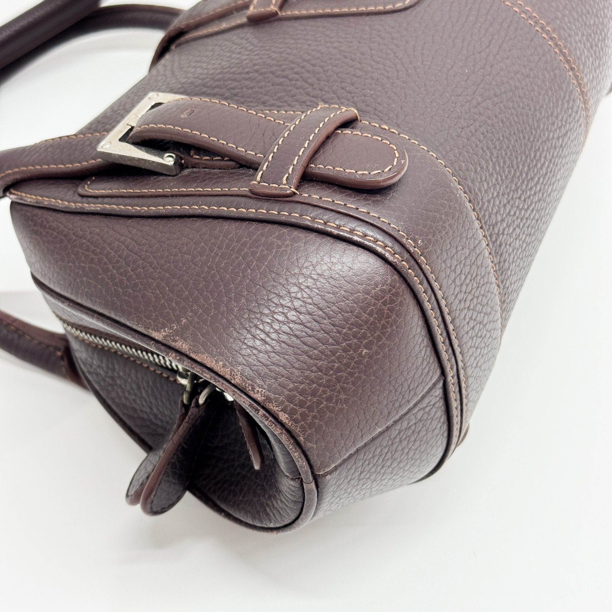 Senda Brown Leather Shoulder Bag