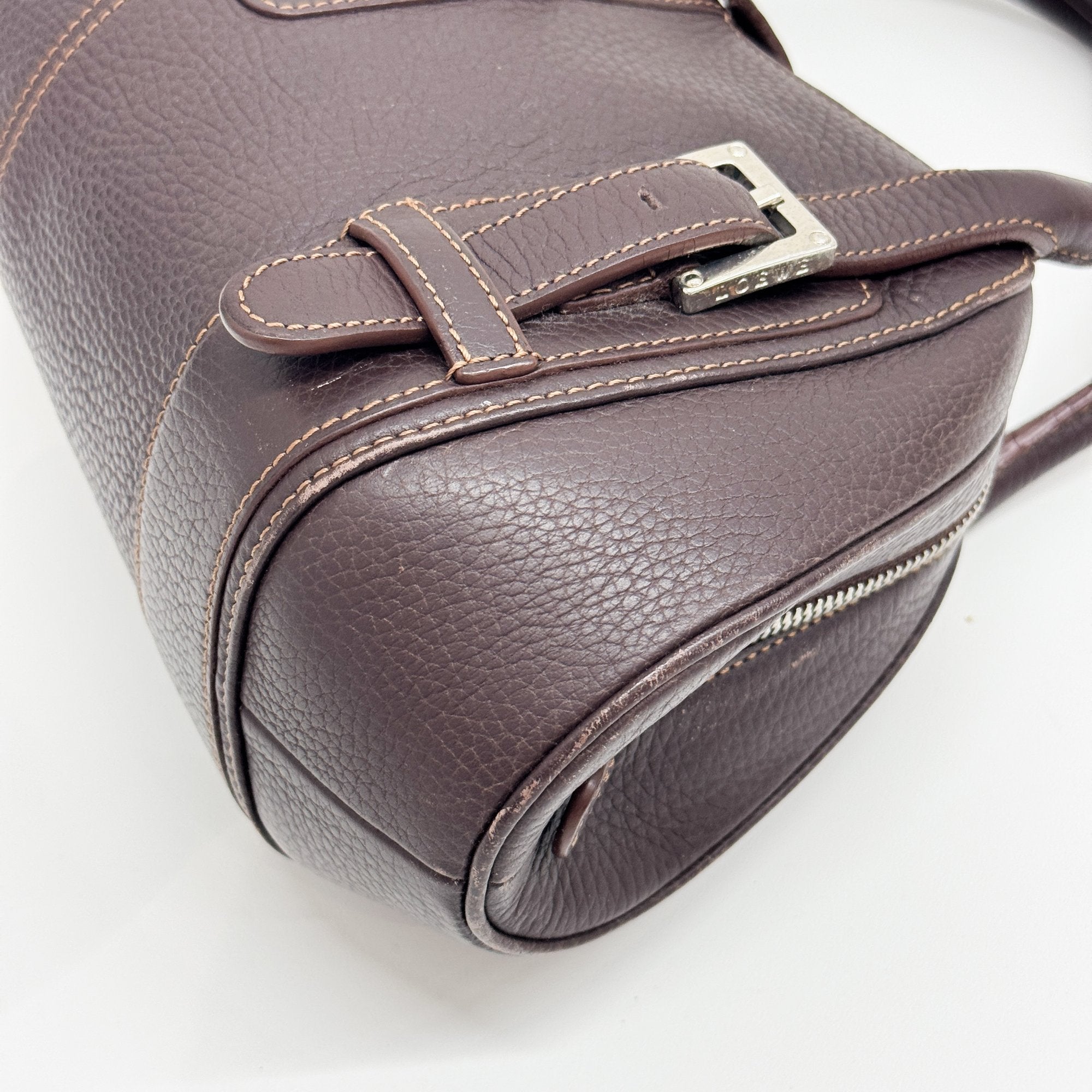 Senda Brown Leather Shoulder Bag