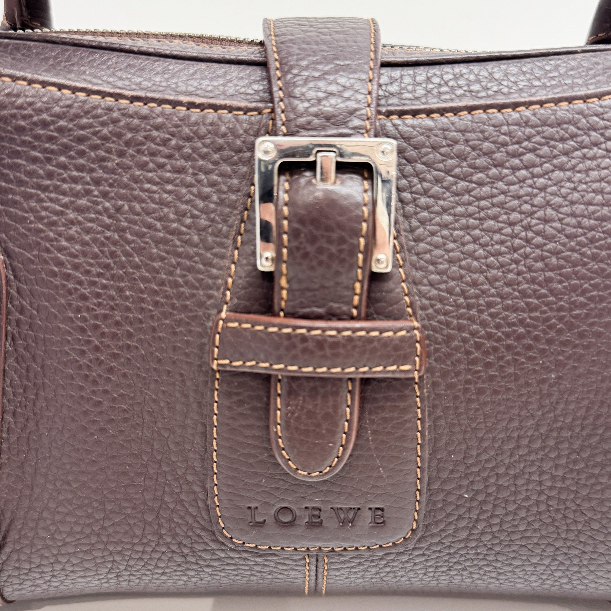 Senda Brown Leather Shoulder Bag